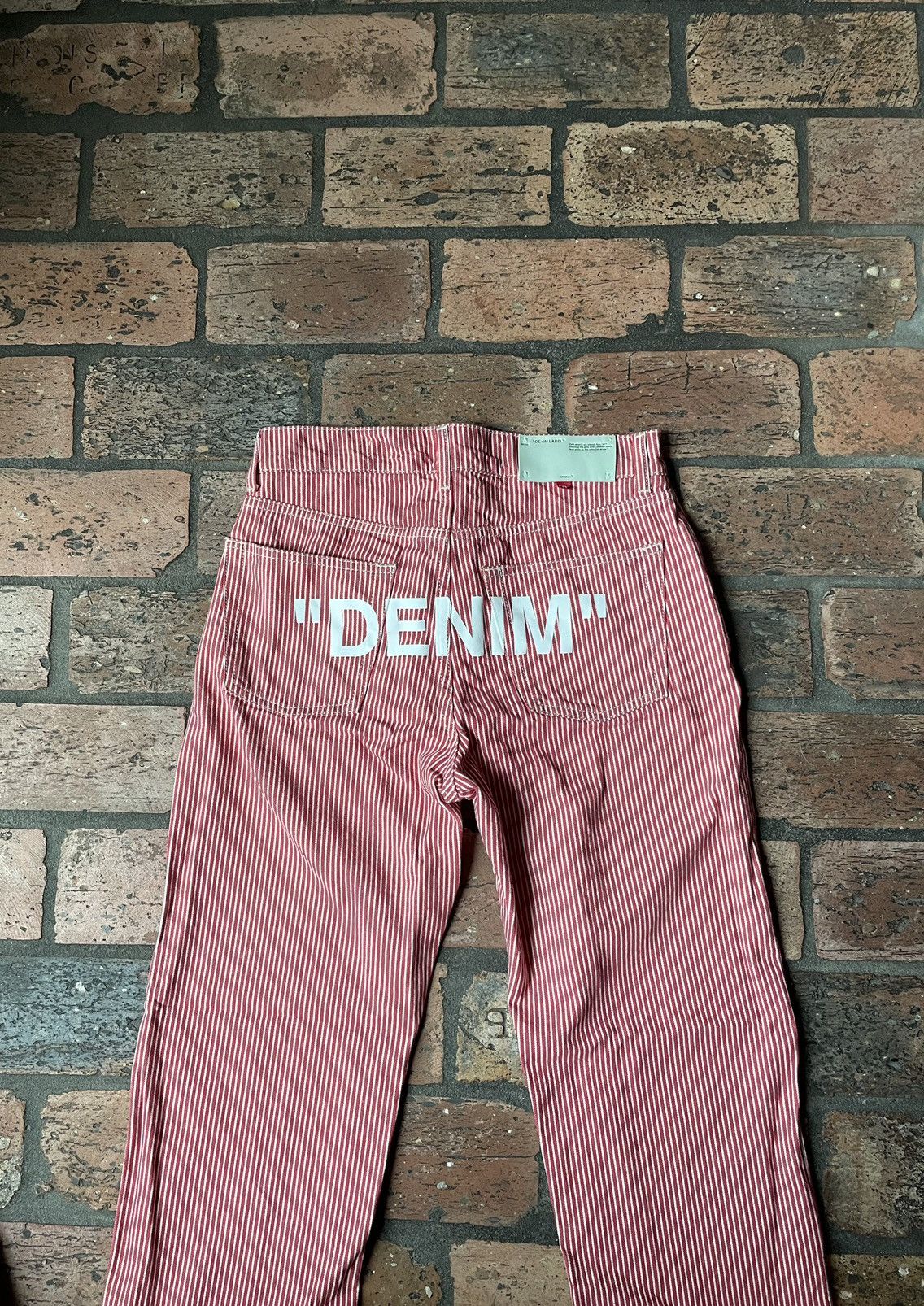 Off-White OFF-WHITE Red Striped Jeans Size 26" / US 2 / IT 38 - 6 Thumbnail
