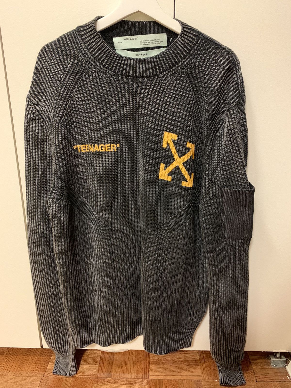 Off-White Bart Simpson Ribbed Cashmere Cotton Blend Sweater Size US M / EU 48-50 / 2 - 1 Thumbnail