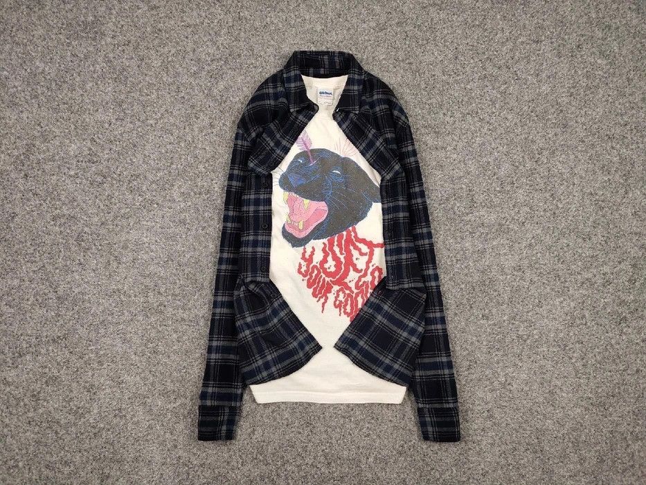 Flannel Vintage Flannel Shirt Travis Scott Style Size US S / EU 44-46 / 1 - 1 Thumbnail
