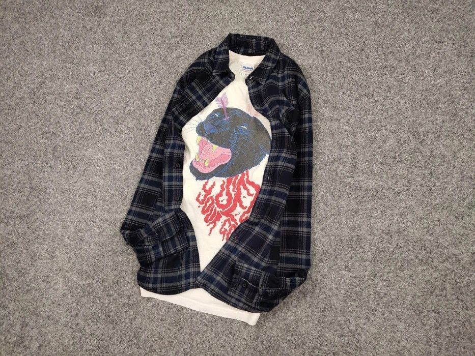 Flannel Vintage Flannel Shirt Travis Scott Style Size US S / EU 44-46 / 1 - 3 Thumbnail