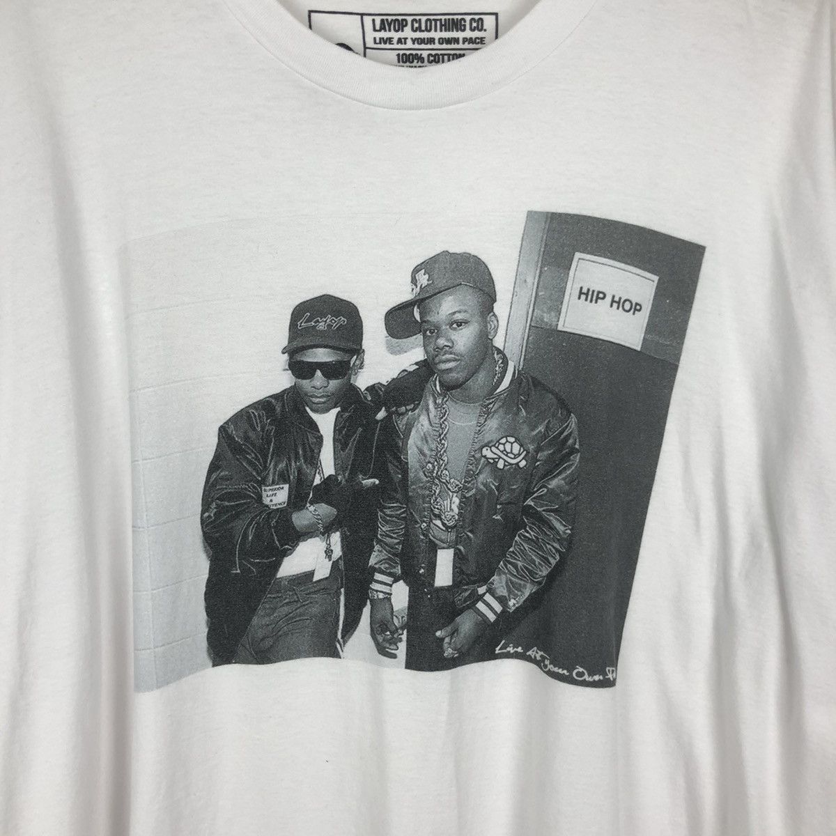 Rap Tees HipHop Live At Your Own Space Layop Clothing Big Logo Tshirt Size US XXL / EU 58 / 5 - 2 Thumbnail