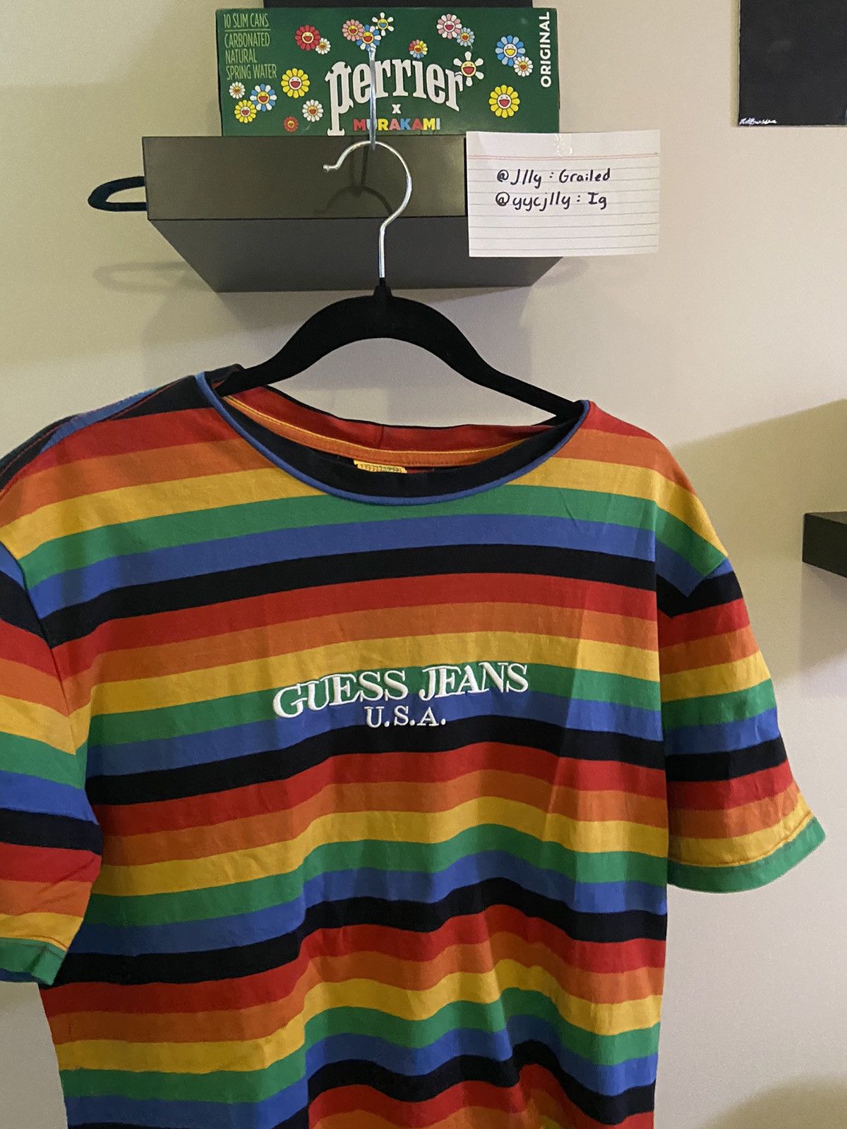 Guess farmers shops market rainbow shirt