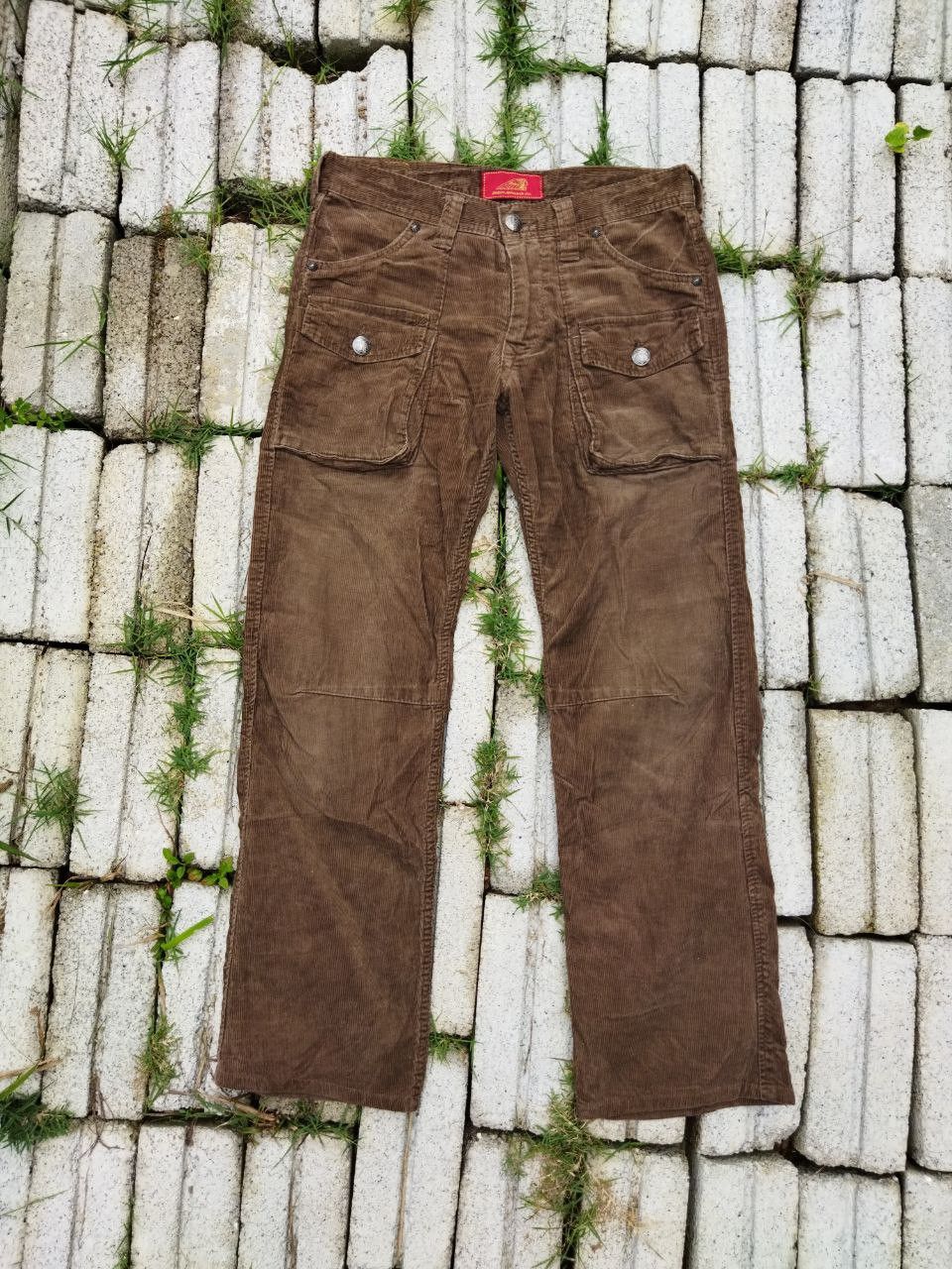 image of Indian Motercycles x Velvet indian Motocycle Six Pocket Corduroy Pants in Brown, Men's (Size 28)