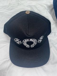 Chrome Hearts Black Denim Horseshoe Logo Hat – Savonches