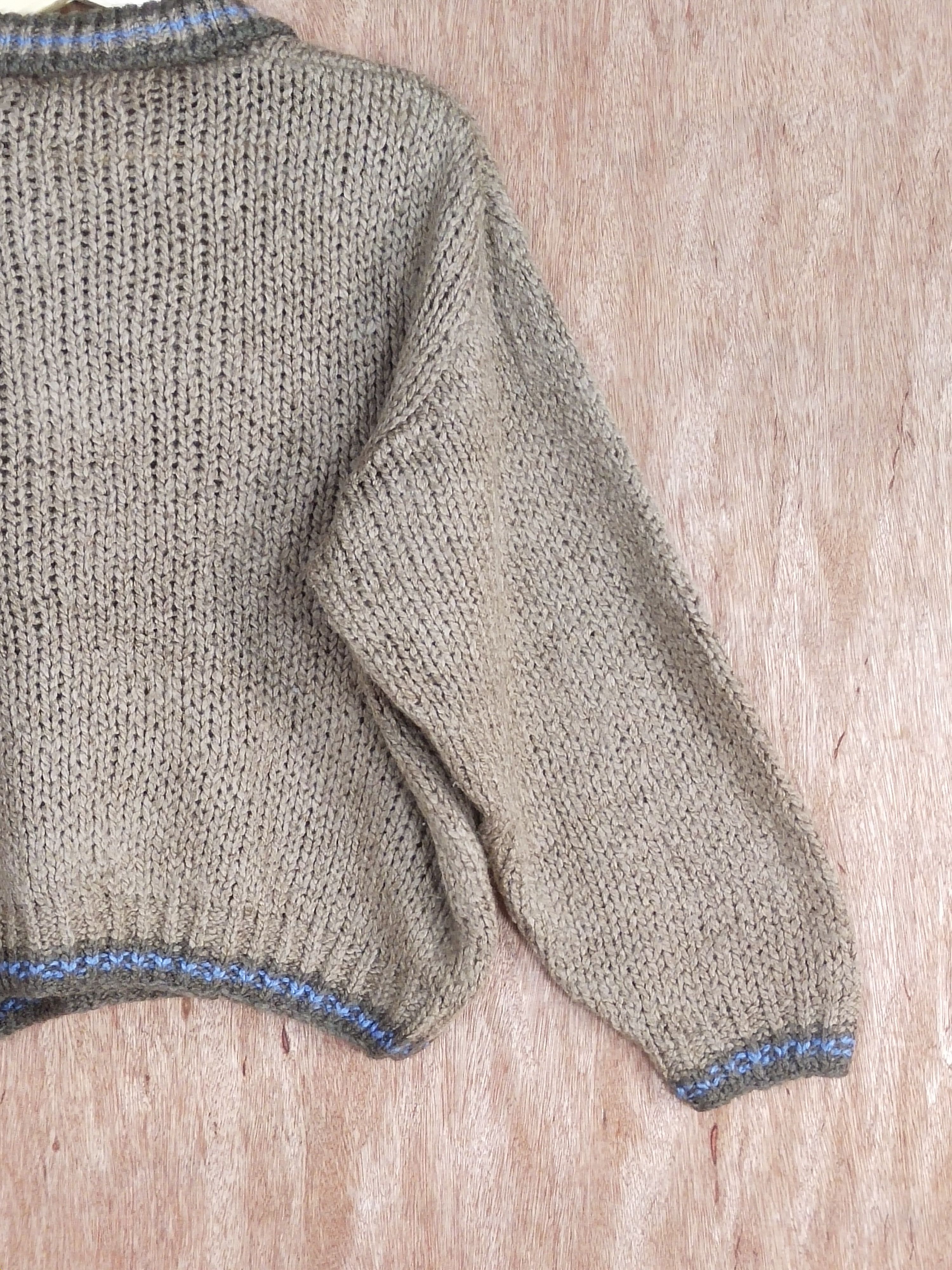 Vintage Pan-Planning brown vintage crochet knitwear #H279 Size US S / EU 44-46 / 1 - 10 Thumbnail
