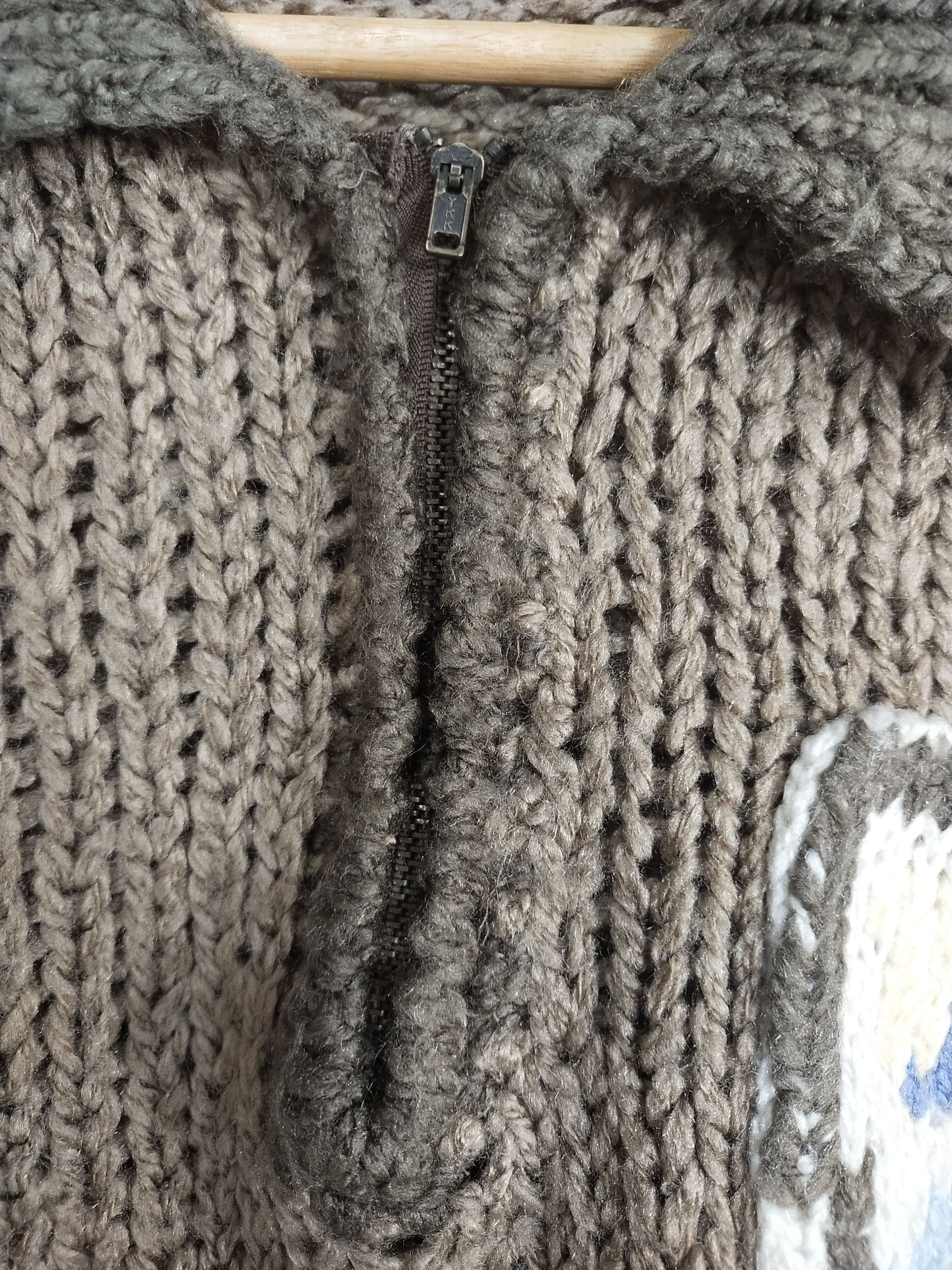 Vintage Pan-Planning brown vintage crochet knitwear #H279 Size US S / EU 44-46 / 1 - 5 Thumbnail