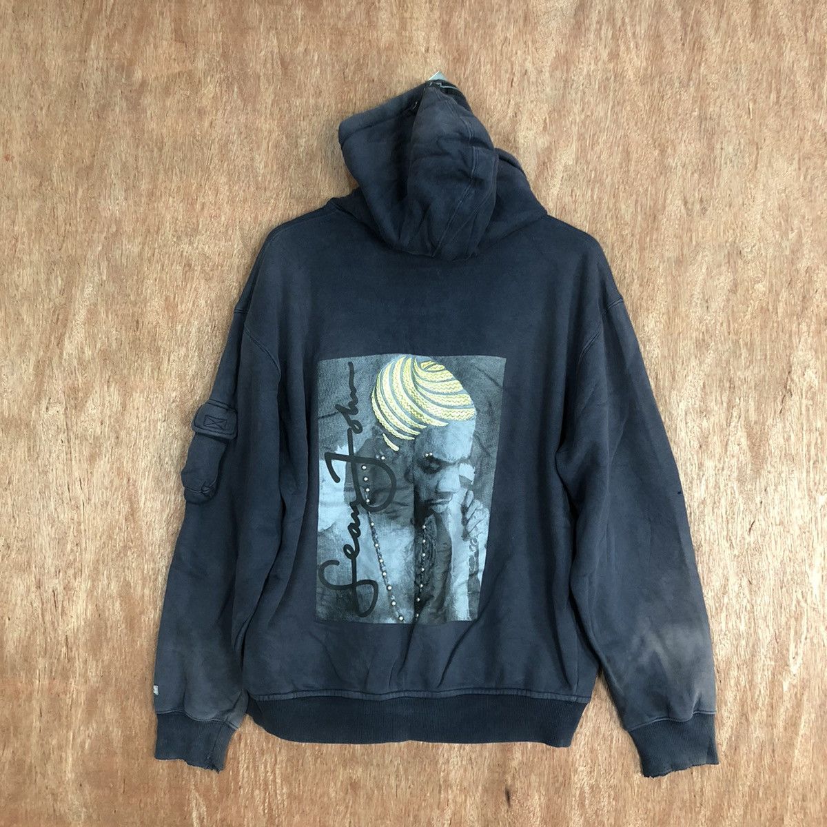 Sean John Black Faded Hoodies #H153