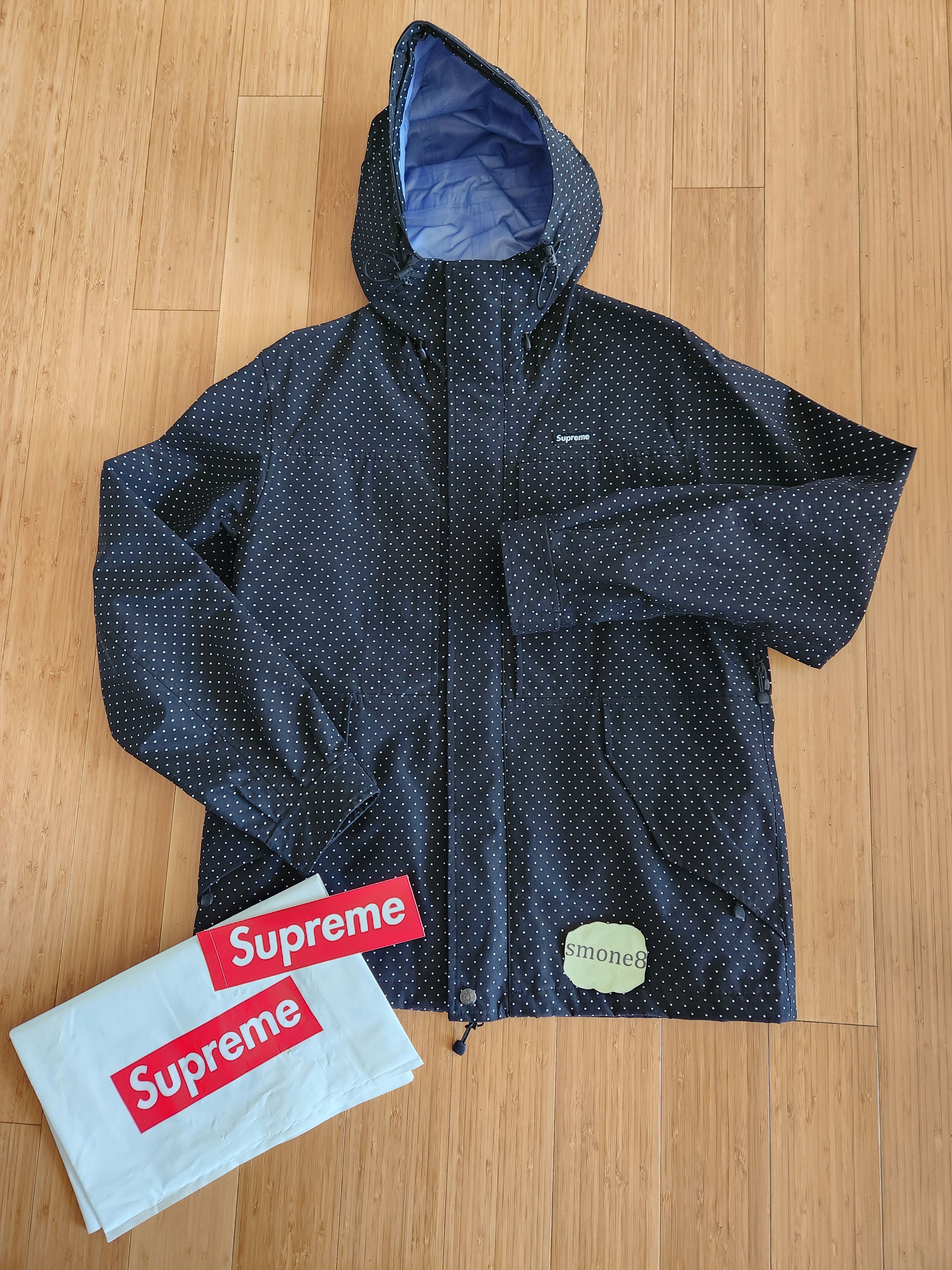 Supreme 2012 Supreme Pin Dot Shell Jacket Large Black box logo