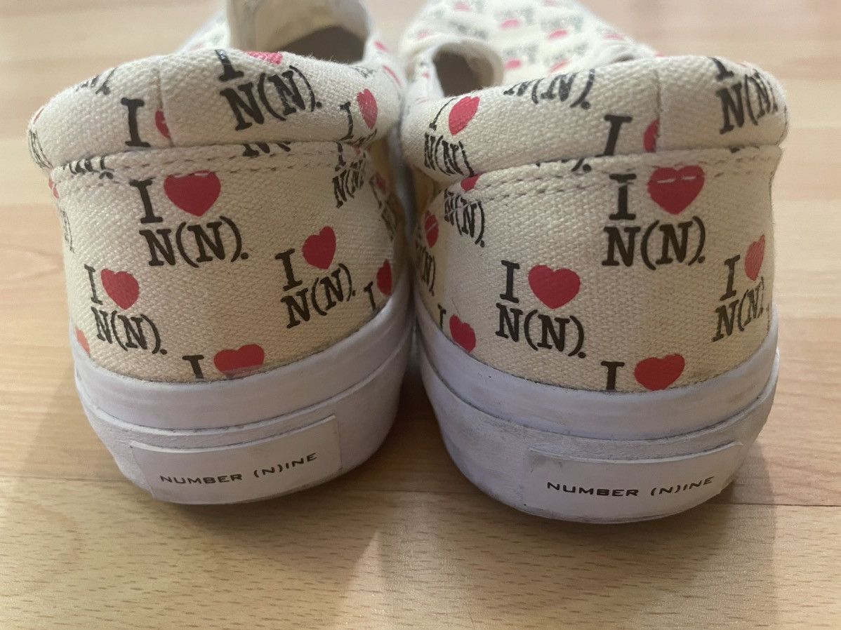 Number (N)ine “I love N(N)” Slip On Shoes Size US 8.5 / EU 41-42 - 5 Thumbnail