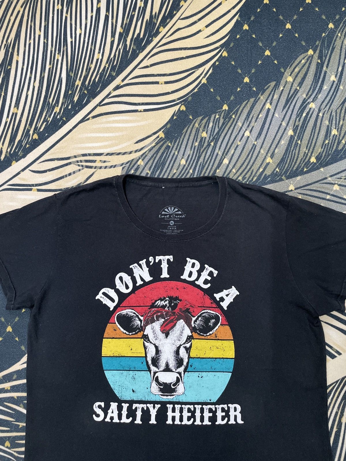 Cowboy Equipment × Vintage Vintage Dont Be A Salty Heifer Cow Size US XL / EU 56 / 4 - 3 Thumbnail