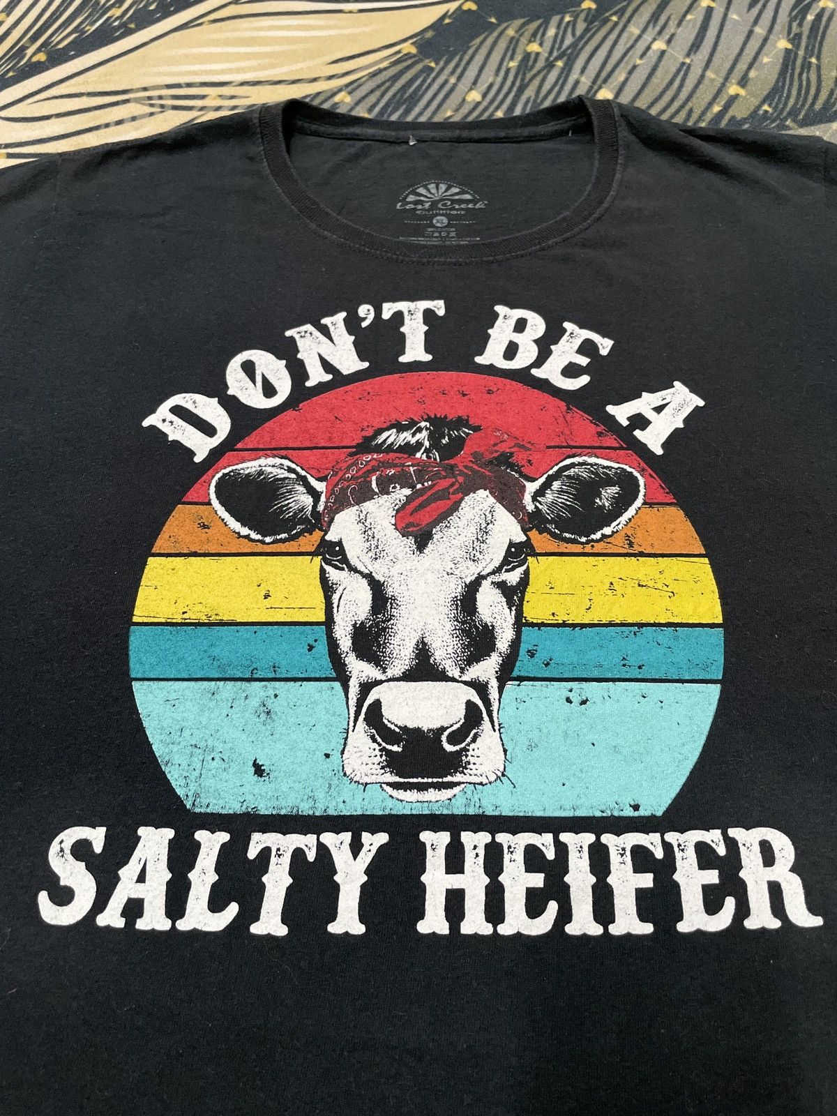 Cowboy Equipment × Vintage Vintage Dont Be A Salty Heifer Cow Size US XL / EU 56 / 4 - 2 Thumbnail