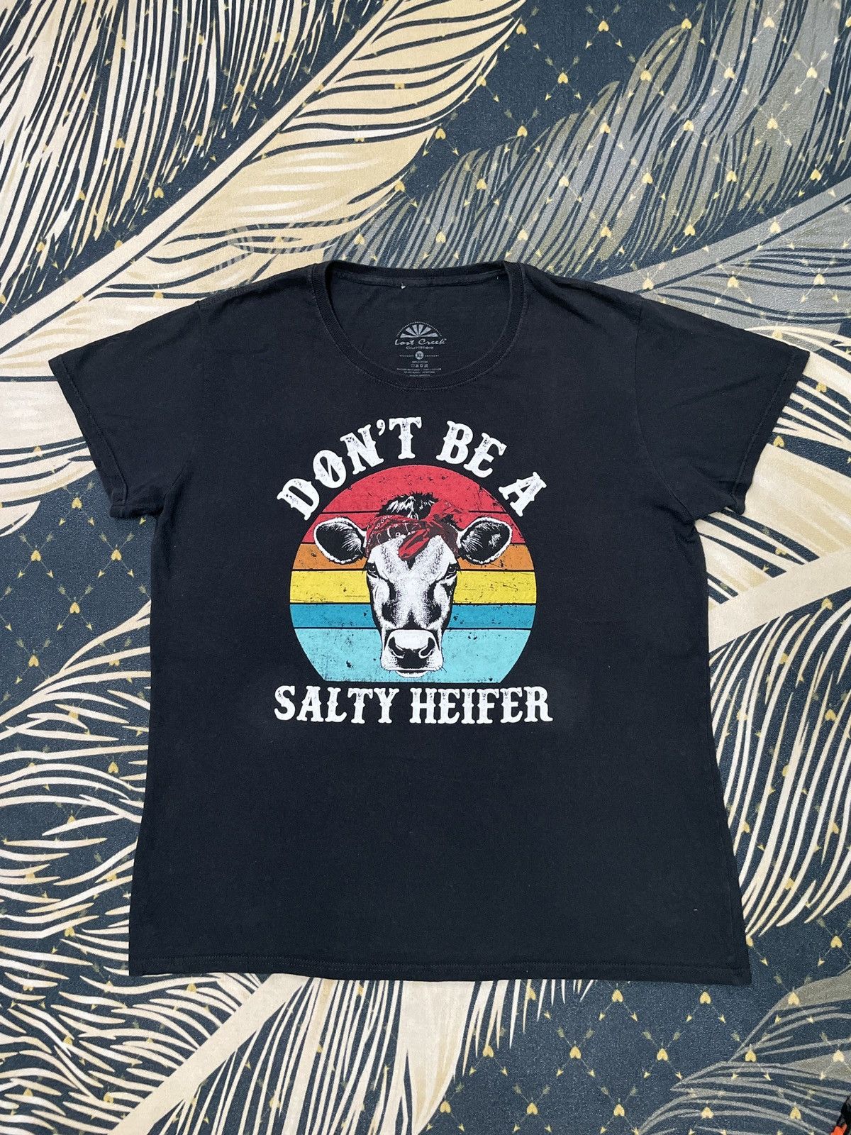 Cowboy Equipment × Vintage Vintage Dont Be A Salty Heifer Cow Size US XL / EU 56 / 4 - 1 Thumbnail