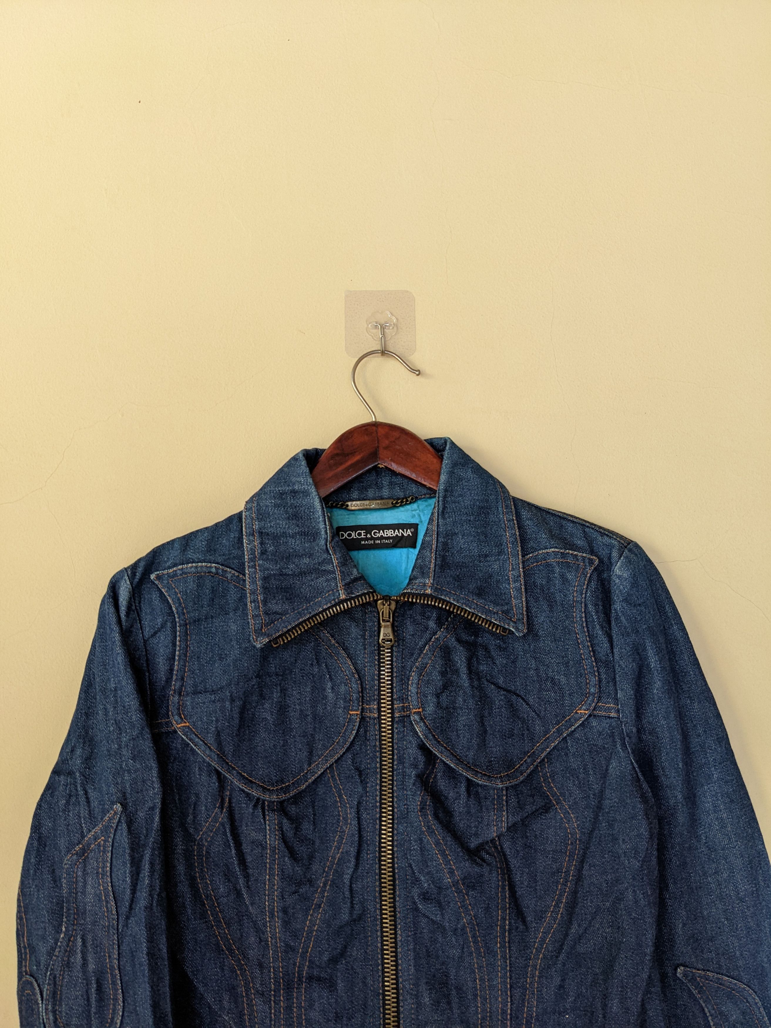 Dolce & Gabbana DOLCE & GABBANA DENIM WOMENS JACKET CROPTOP Size M / US 6-8 / IT 42-44 - 3 Thumbnail