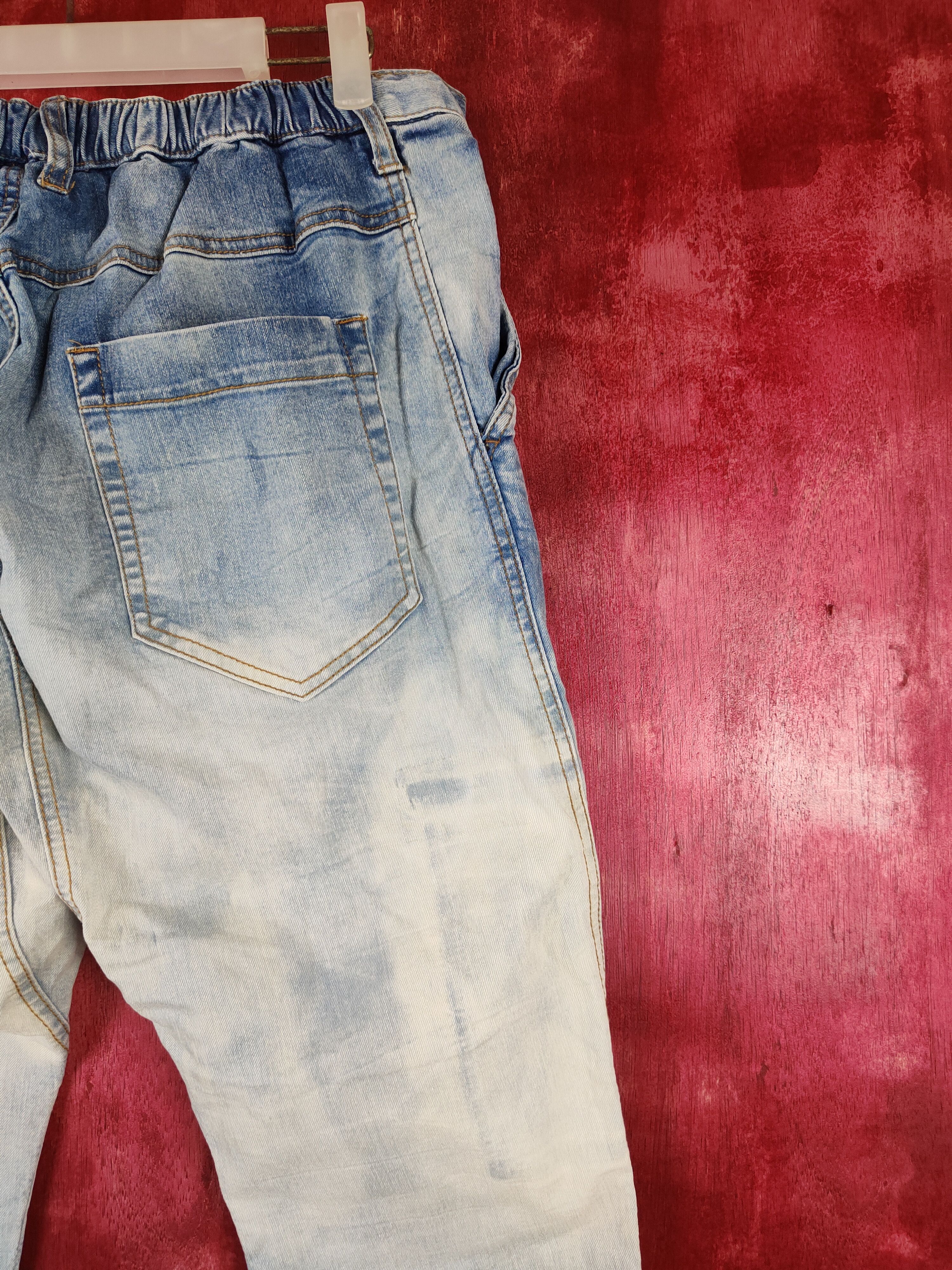 Japanese Brand Japanese Brand faded Blue multi pocket tactical jeans #4681 Size US 30 / EU 46 - 10 Thumbnail