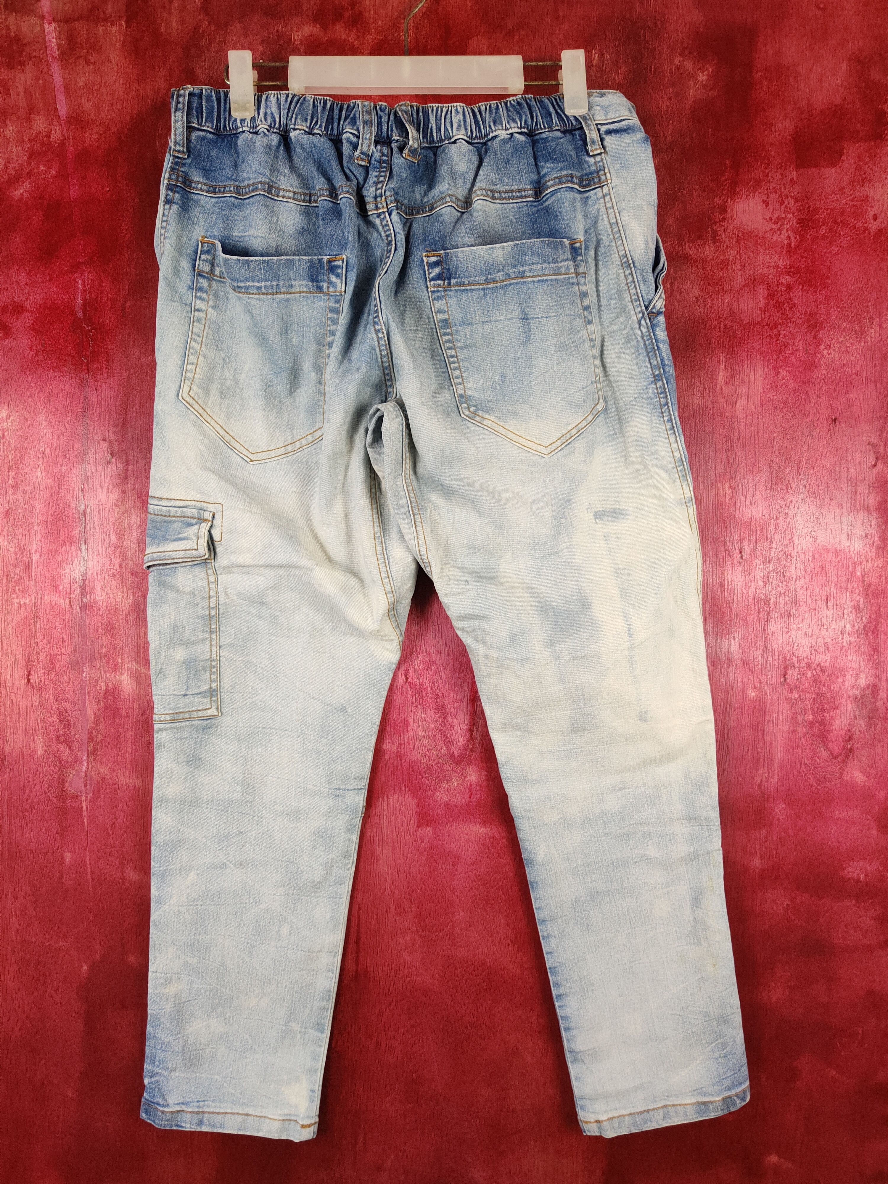 Japanese Brand Japanese Brand faded Blue multi pocket tactical jeans #4681 Size US 30 / EU 46 - 7 Thumbnail