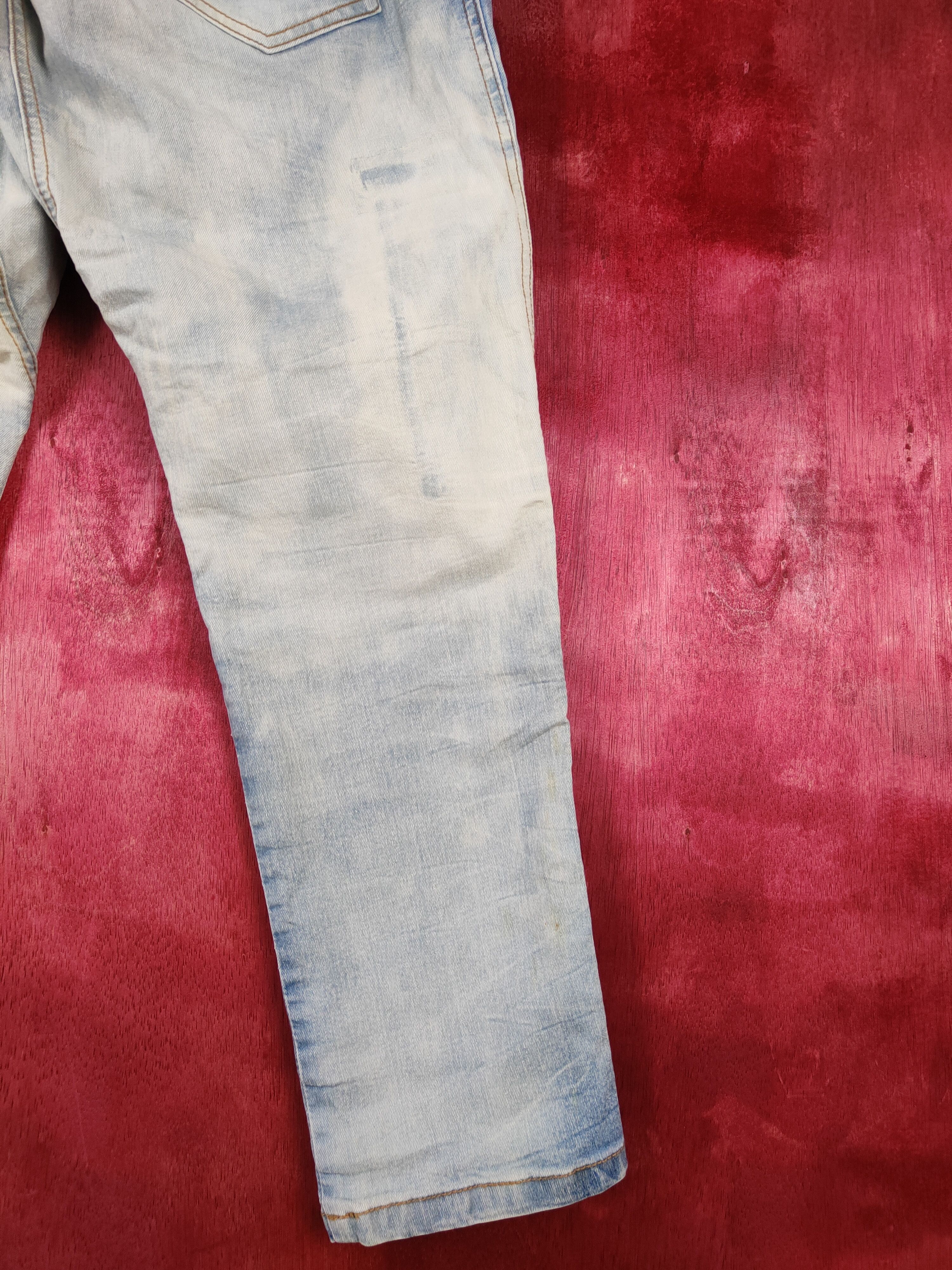 Japanese Brand Japanese Brand faded Blue multi pocket tactical jeans #4681 Size US 30 / EU 46 - 11 Thumbnail