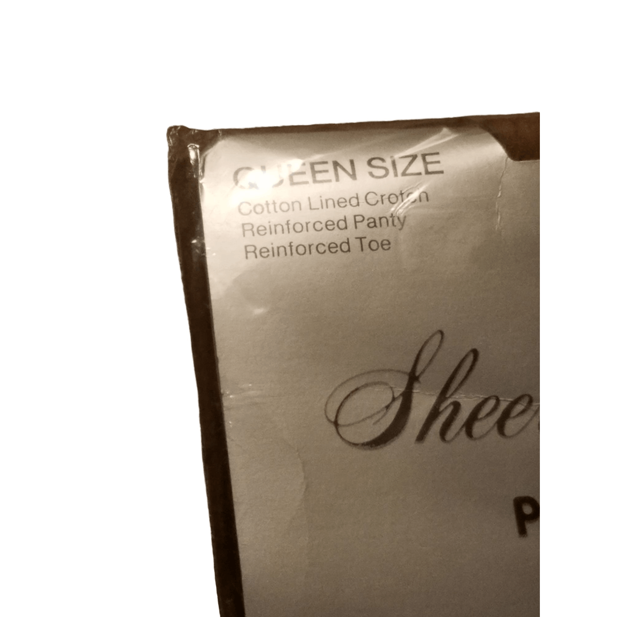 Vintage Womens Sheer Comfort Panty Hose Queen 95-737 Cotton