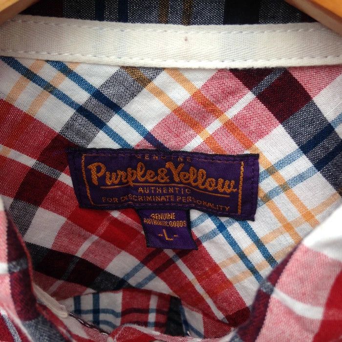 Flannel × Vintage Vintage Purple Yellow Flannel Shirt Size US L / EU 52-54 / 3 - 4 Thumbnail
