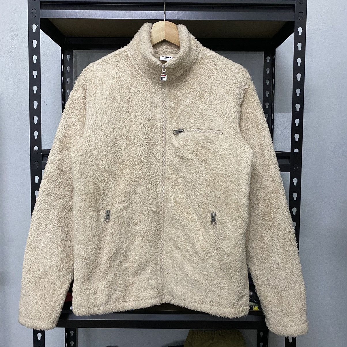 Vintage Fleece Fila Embroidery Jacket
