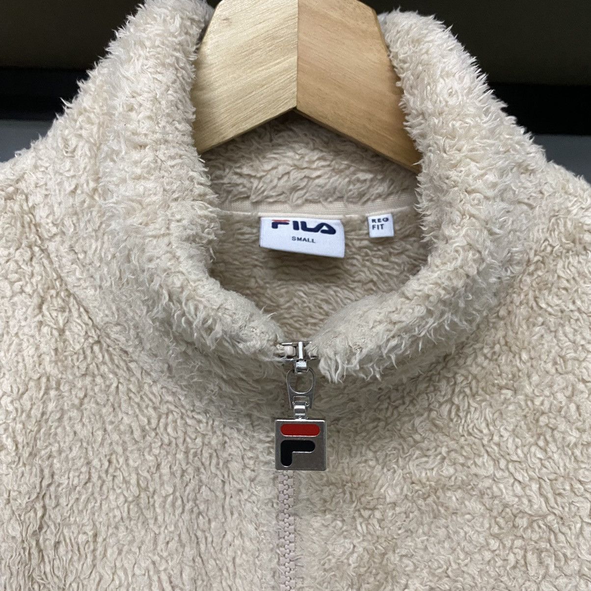 Vintage Fleece Fila Embroidery Jacket