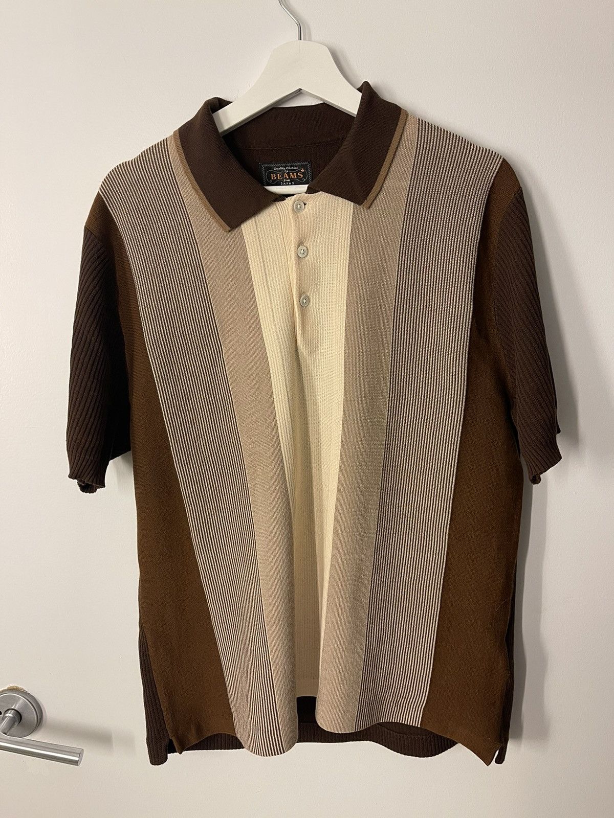 BEAMS PLUS SHAGGY KNIT POLO