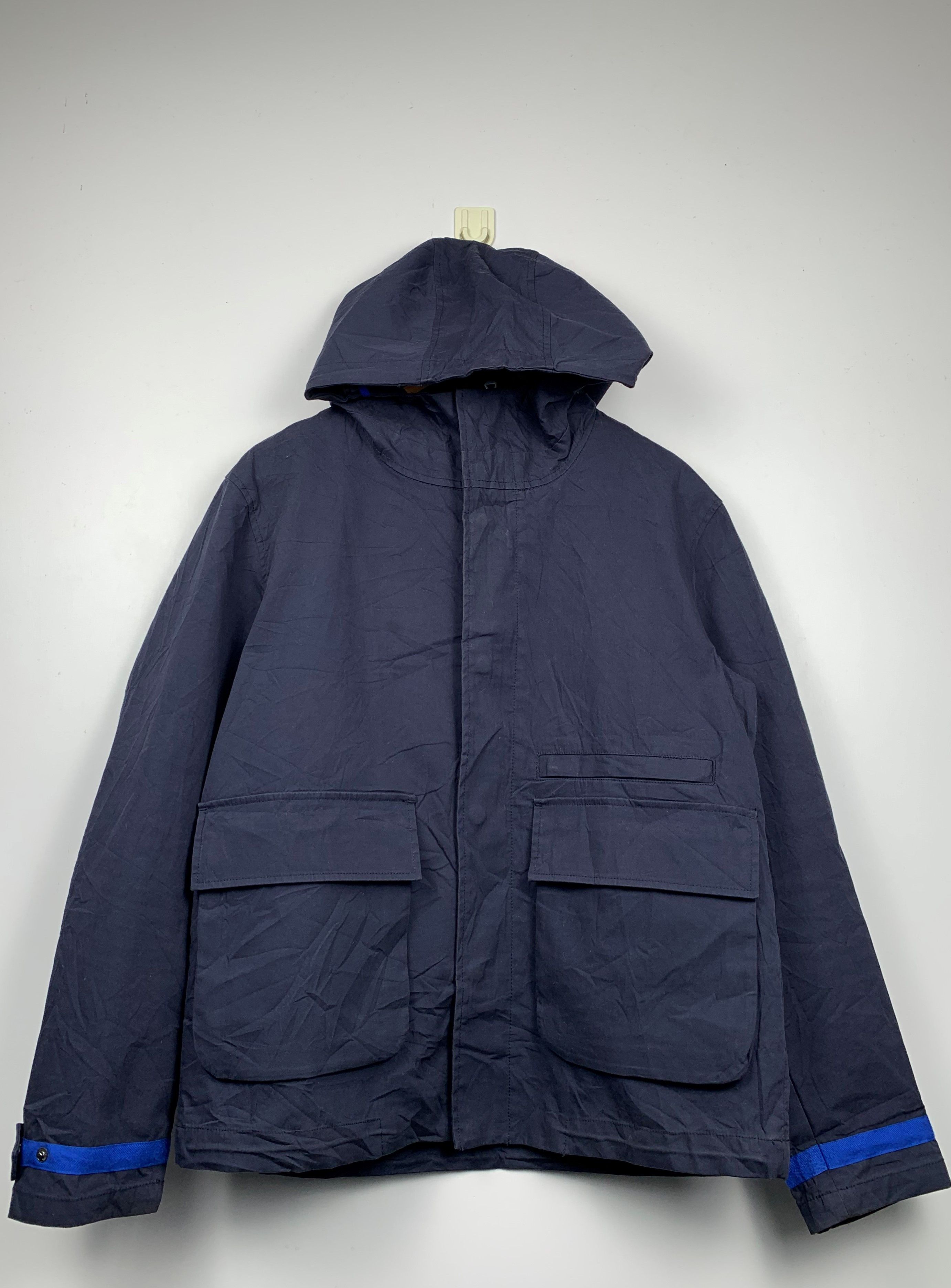 image of R Newbold x Vintage R. Newbold Hoodie Denim Jacket in Blue, Men's (Size XL)