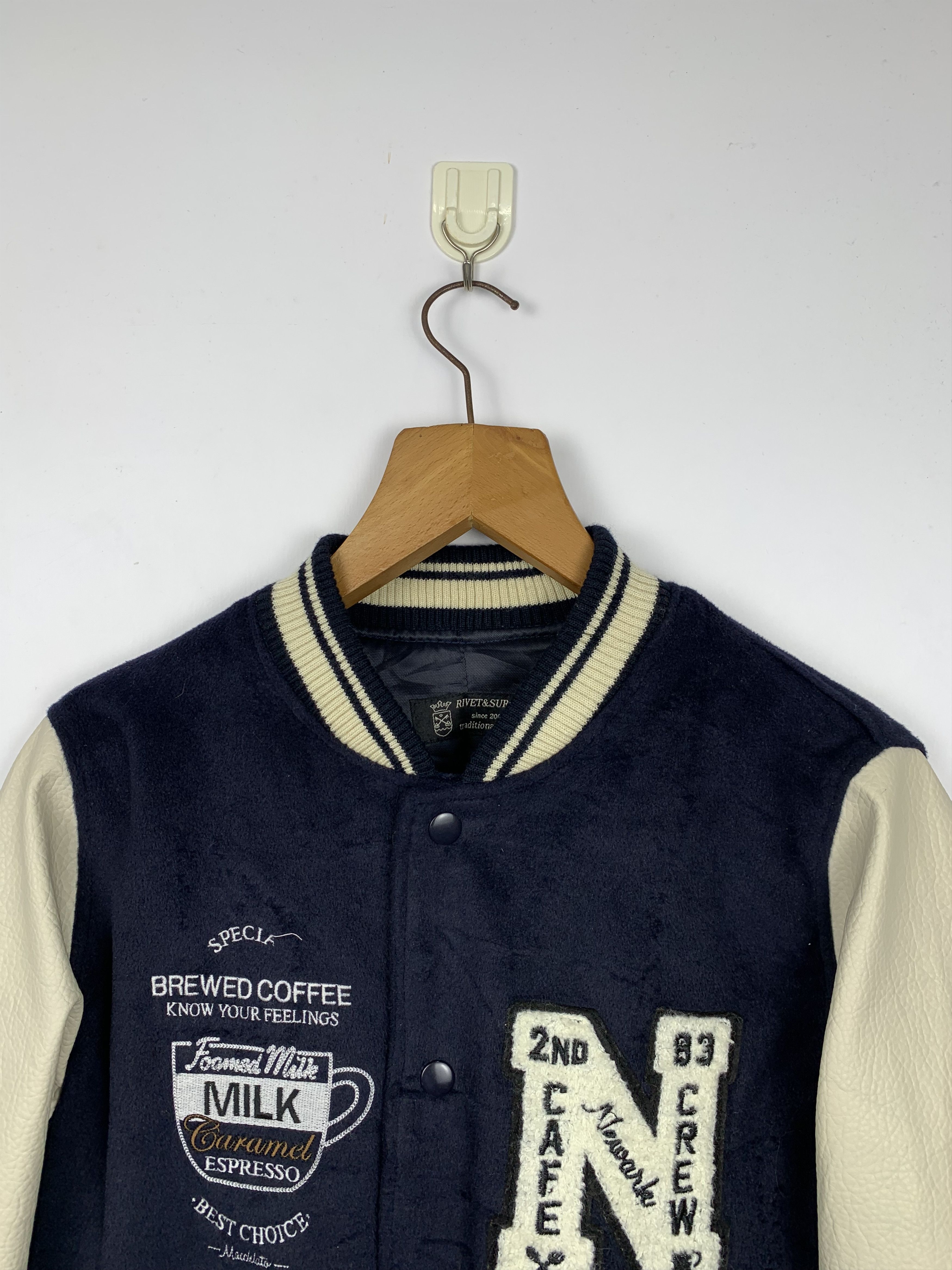 Vintage Vintage Japanese Brand Sleeve Leather Varsity Jacket Size US M / EU 48-50 / 2 - 3 Thumbnail