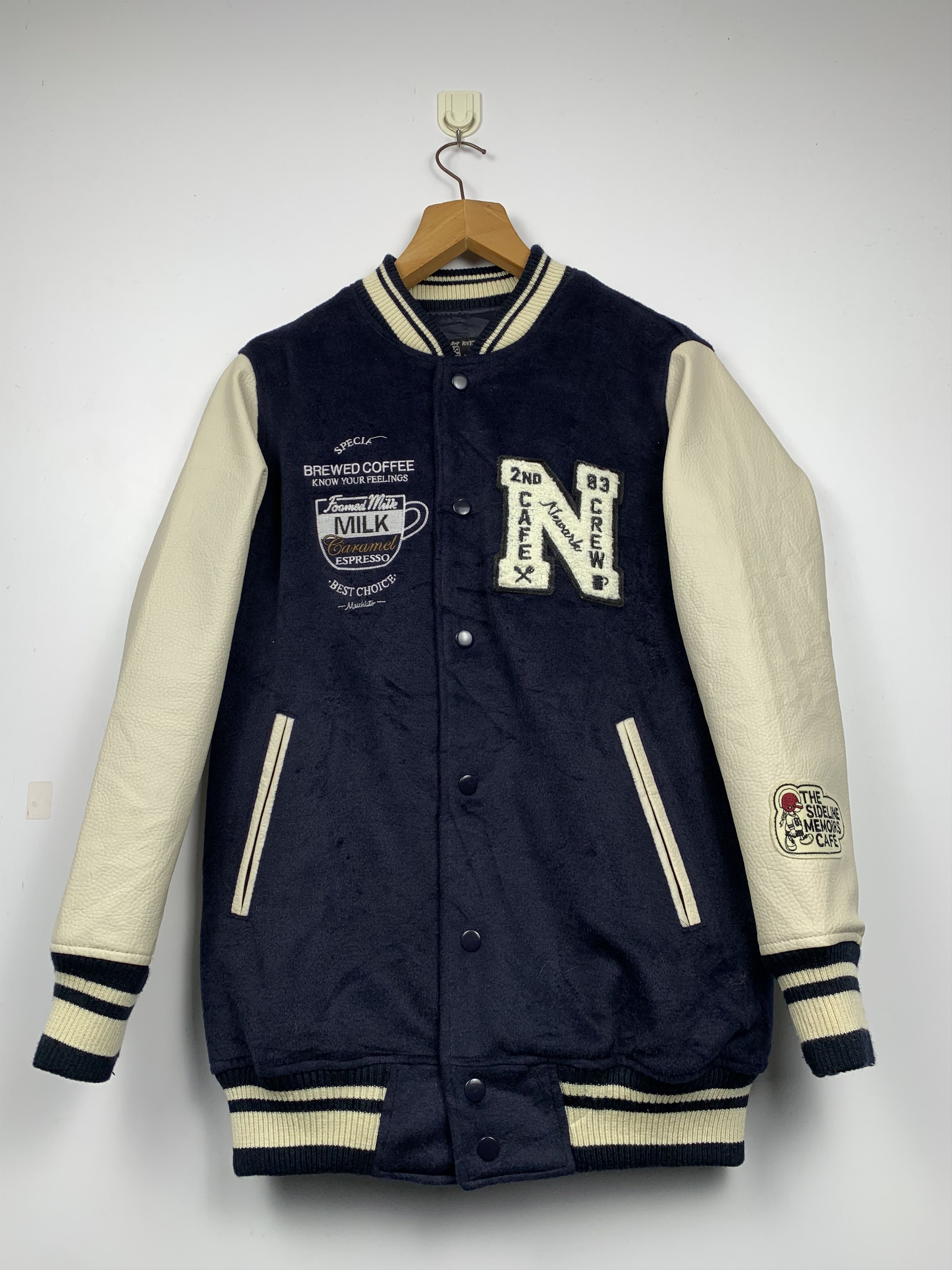 Vintage Vintage Japanese Brand Sleeve Leather Varsity Jacket Size US M / EU 48-50 / 2 - 1 Thumbnail