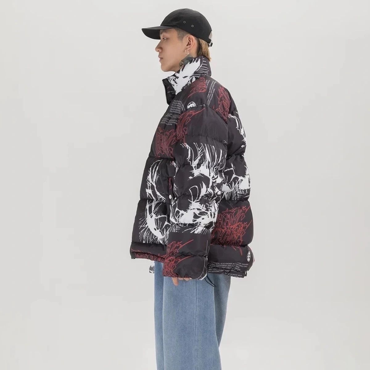 Japanese Brand × Vintage 💥Grafifti All Over Graphic All Over Print Puffer Jacket Size US L / EU 52-54 / 3 - 5 Thumbnail