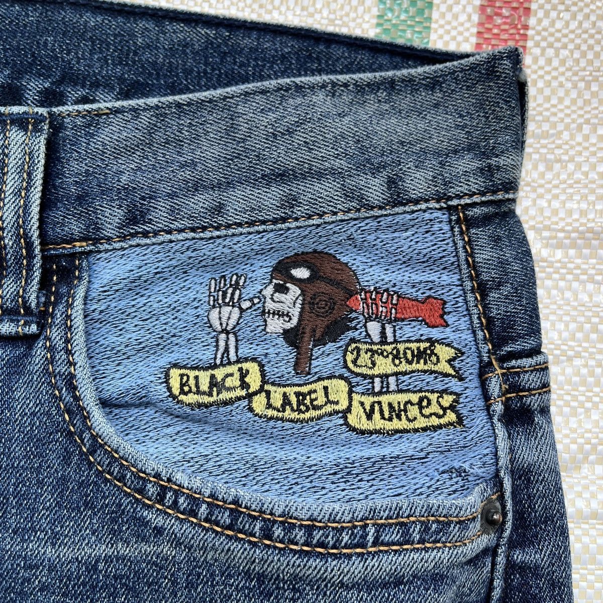 Black Label Ripped Black Label Denim Jeans With Patches At Pocket Size US 31 - 6 Thumbnail