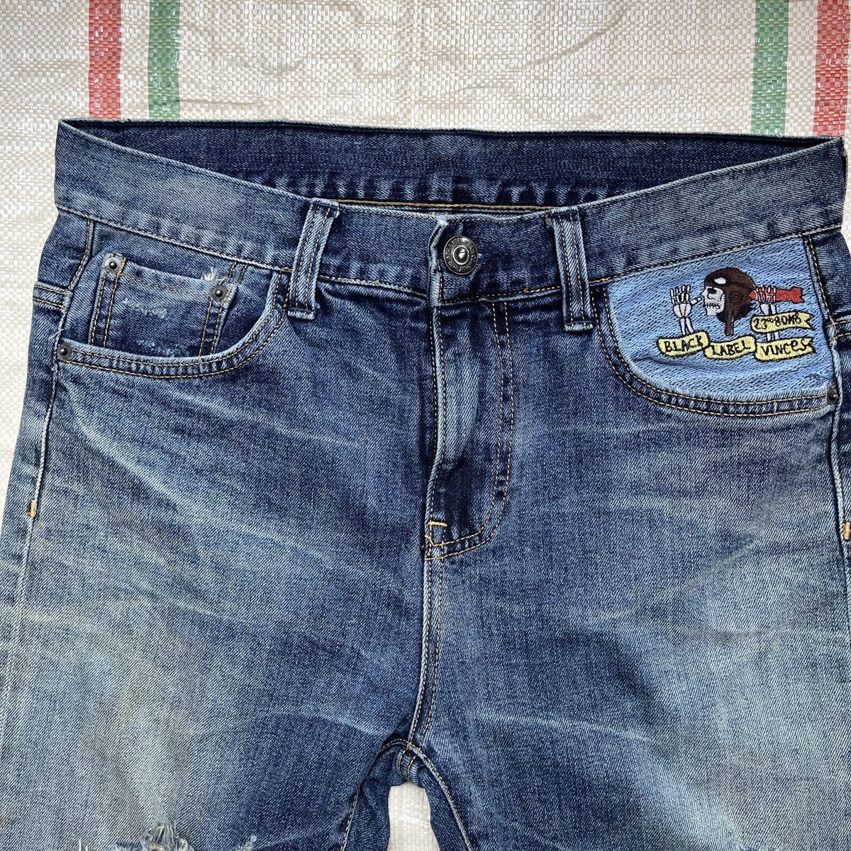 Black Label Ripped Black Label Denim Jeans With Patches At Pocket Size US 31 - 5 Thumbnail