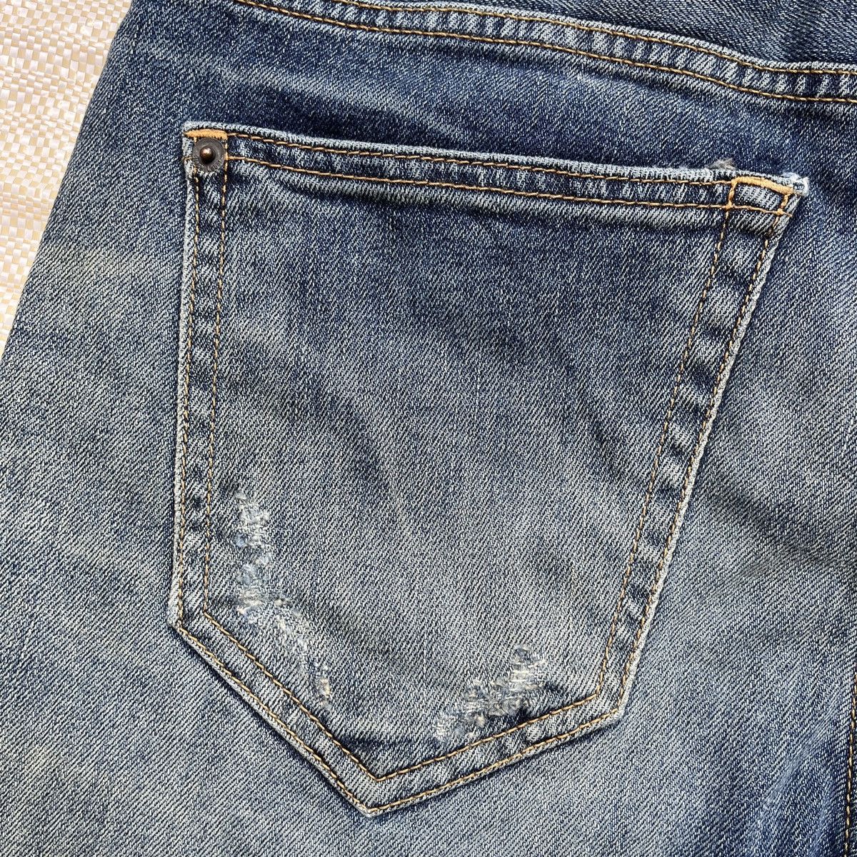 Black Label Ripped Black Label Denim Jeans With Patches At Pocket Size US 31 - 17 Thumbnail
