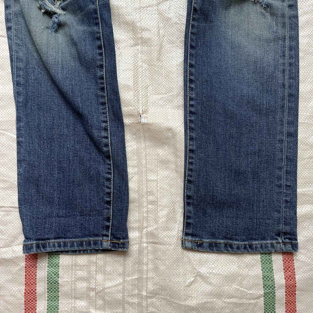 Black Label Ripped Black Label Denim Jeans With Patches At Pocket Size US 31 - 14 Thumbnail