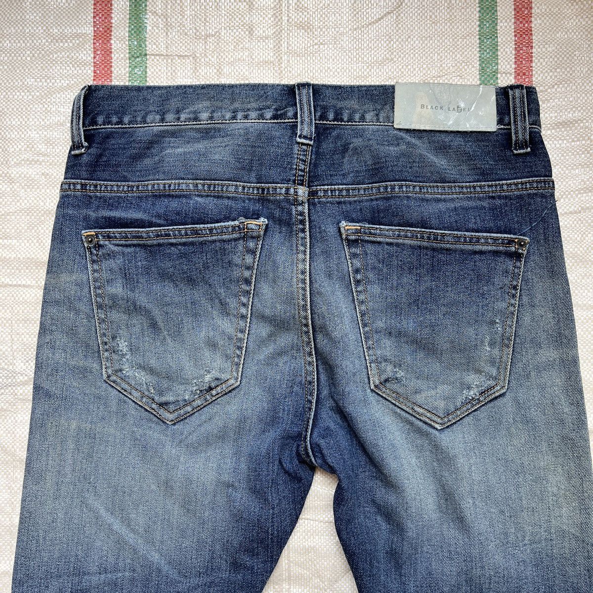 Black Label Ripped Black Label Denim Jeans With Patches At Pocket Size US 31 - 18 Thumbnail