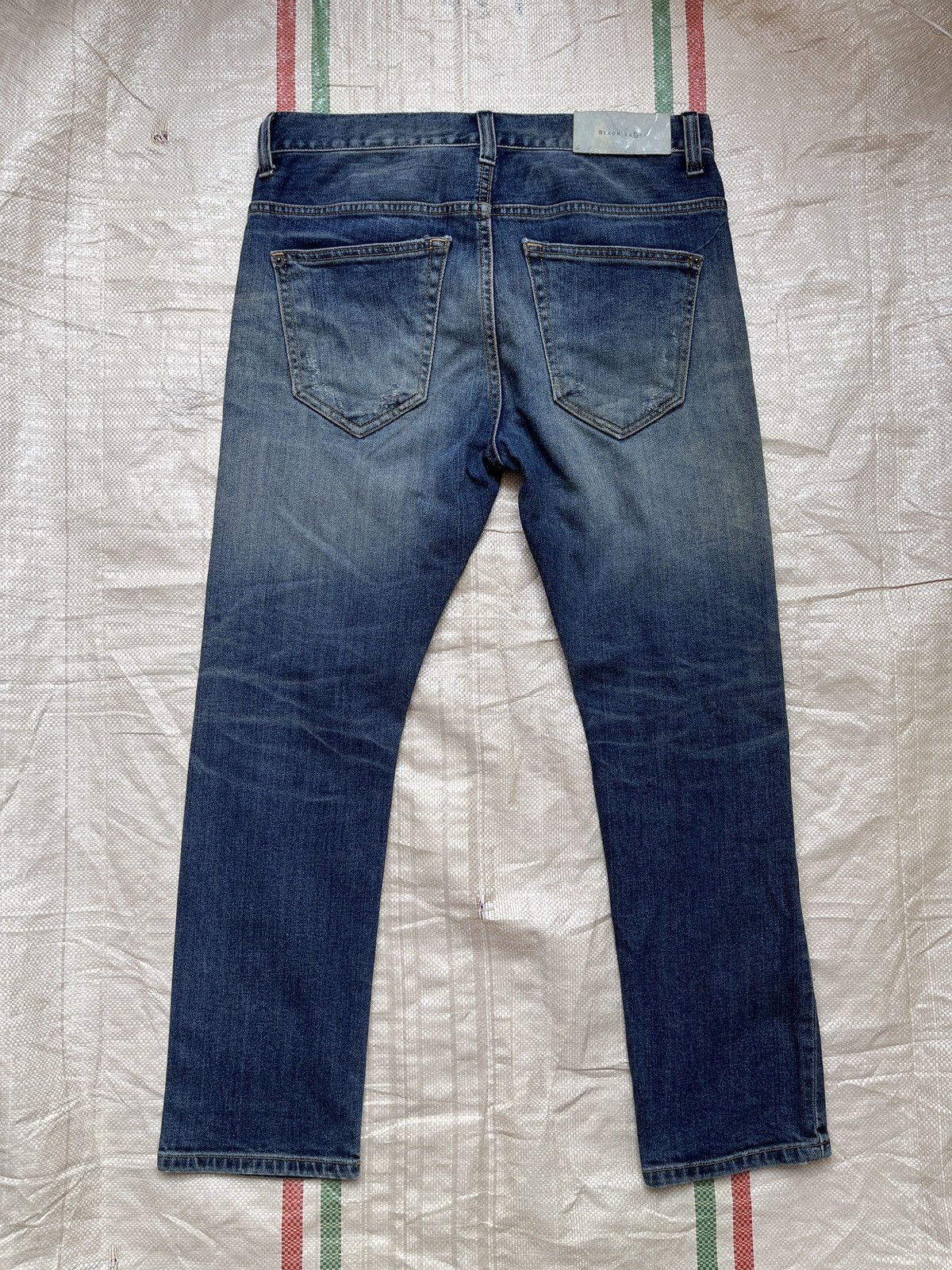 Black Label Ripped Black Label Denim Jeans With Patches At Pocket Size US 31 - 19 Thumbnail