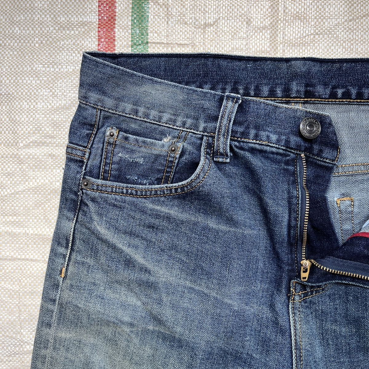 Black Label Ripped Black Label Denim Jeans With Patches At Pocket Size US 31 - 11 Thumbnail