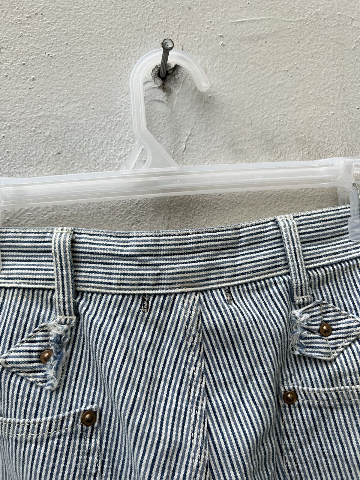 Beams Plus Vintage Beams + Fade Hickory Stripes Double Knee Work Pant Size US 30 / EU 46 - 16 Thumbnail