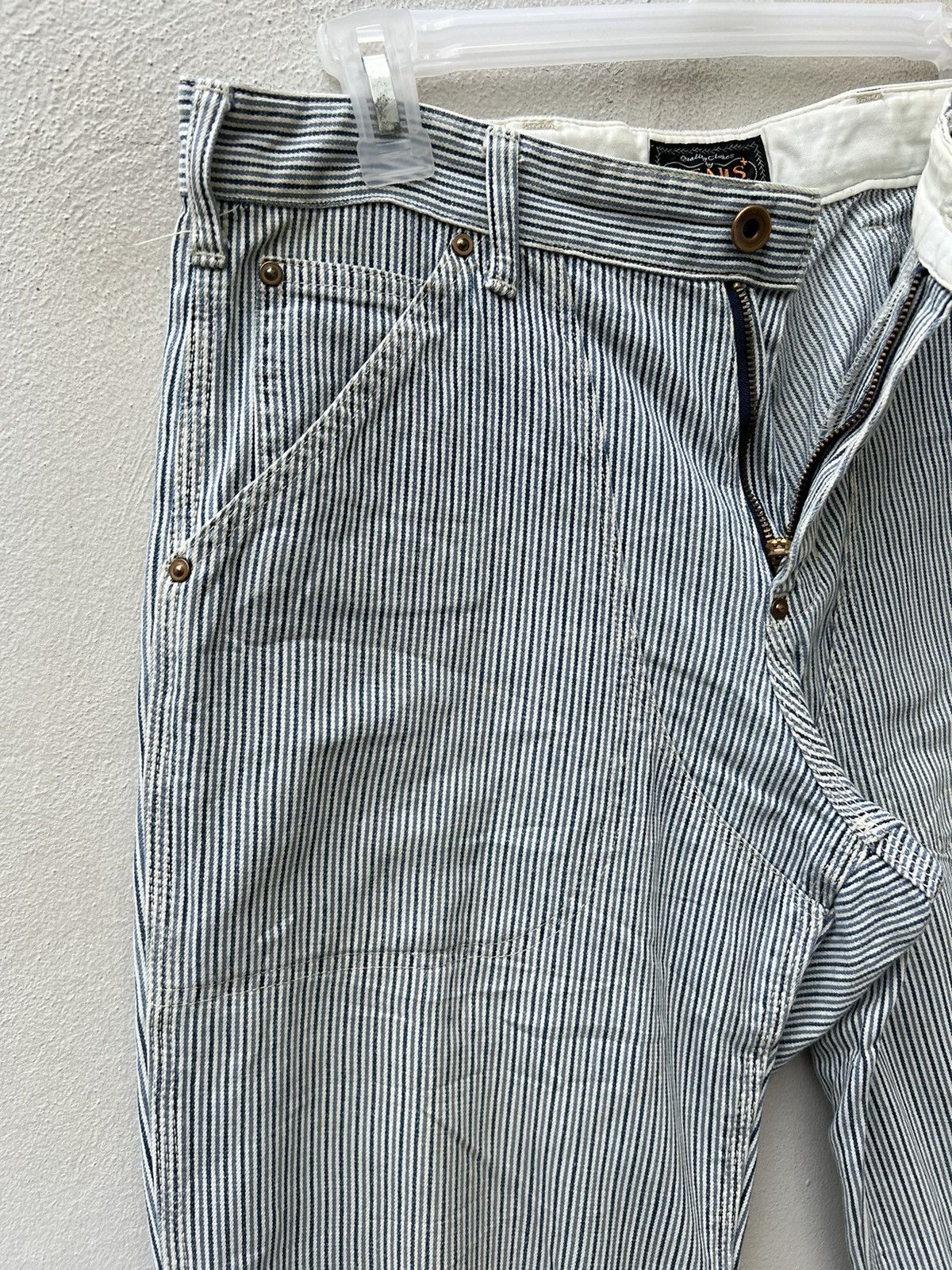 Beams Plus Vintage Beams + Fade Hickory Stripes Double Knee Work Pant Size US 30 / EU 46 - 9 Thumbnail