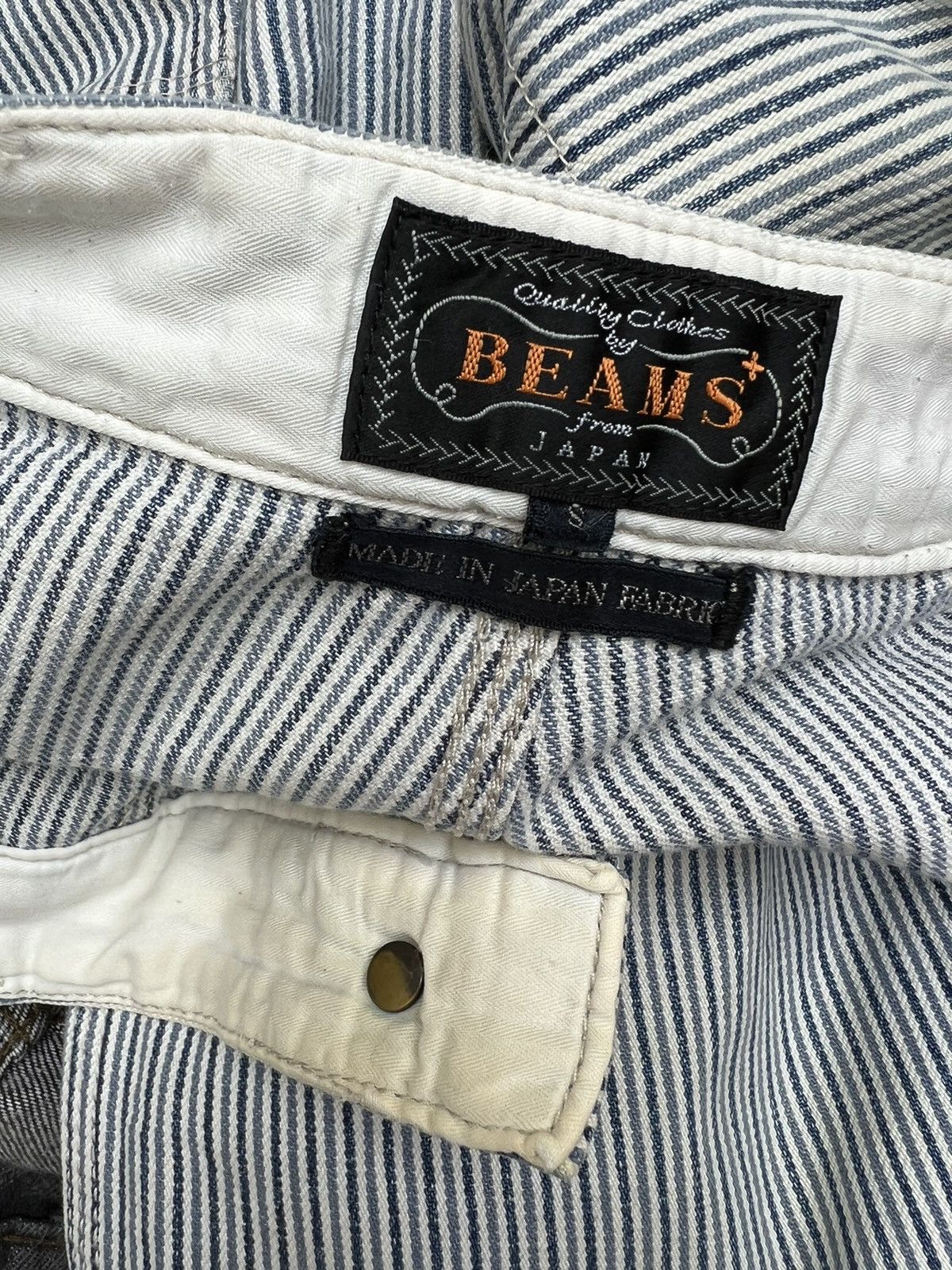 Beams Plus Vintage Beams + Fade Hickory Stripes Double Knee Work Pant Size US 30 / EU 46 - 21 Thumbnail
