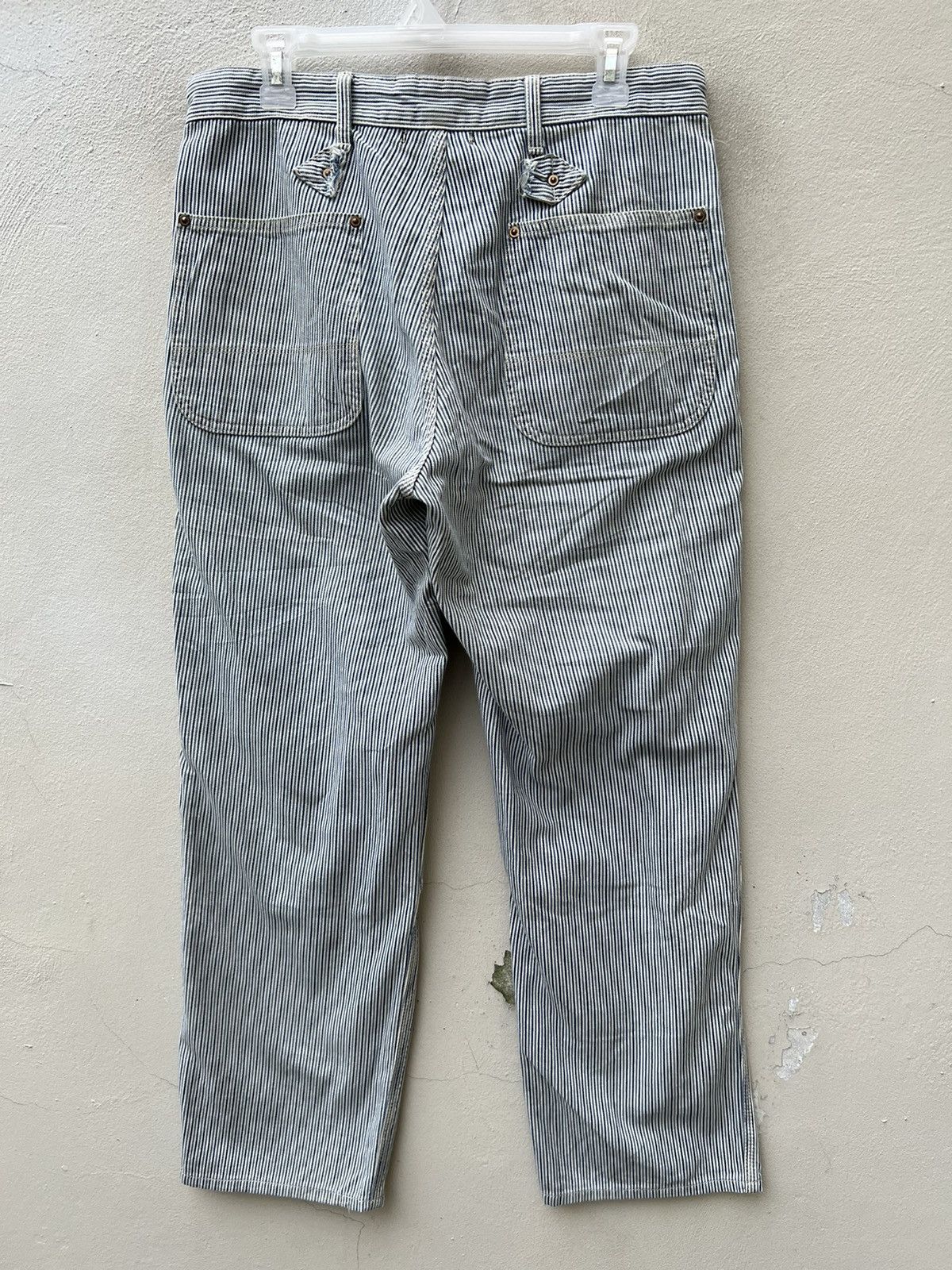 Beams Plus Vintage Beams + Fade Hickory Stripes Double Knee Work Pant Size US 30 / EU 46 - 14 Thumbnail