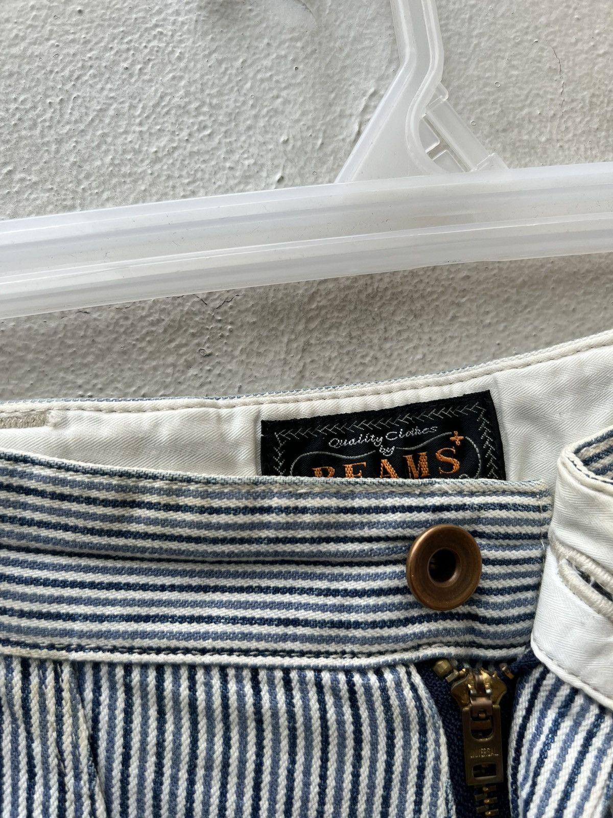 Beams Plus Vintage Beams + Fade Hickory Stripes Double Knee Work Pant Size US 30 / EU 46 - 8 Thumbnail