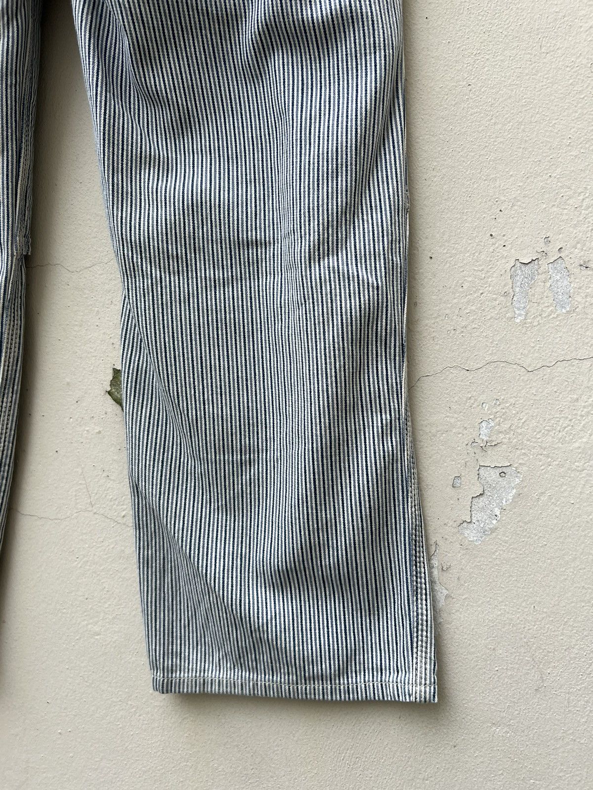 Beams Plus Vintage Beams + Fade Hickory Stripes Double Knee Work Pant Size US 30 / EU 46 - 20 Thumbnail