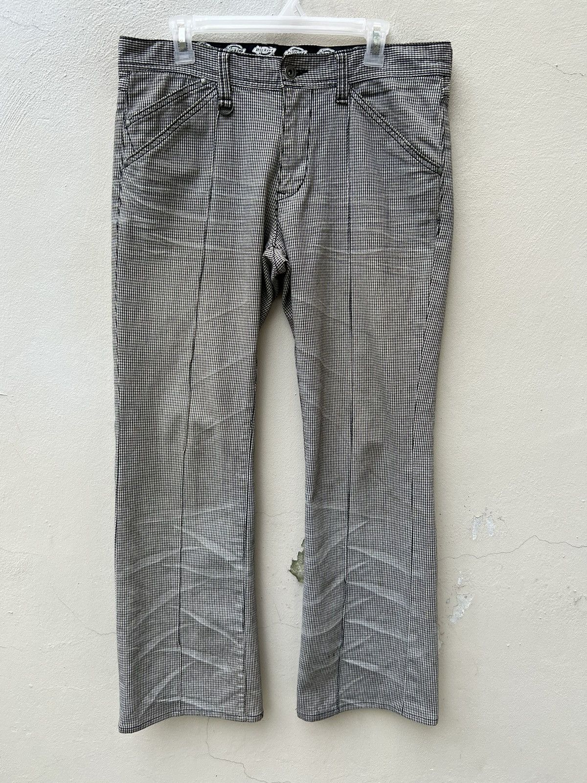 Dickies Nicole Club X Dickies Faded Houndstooth Stretch Flare Jeans Size US 32 / EU 48 - 6 Thumbnail