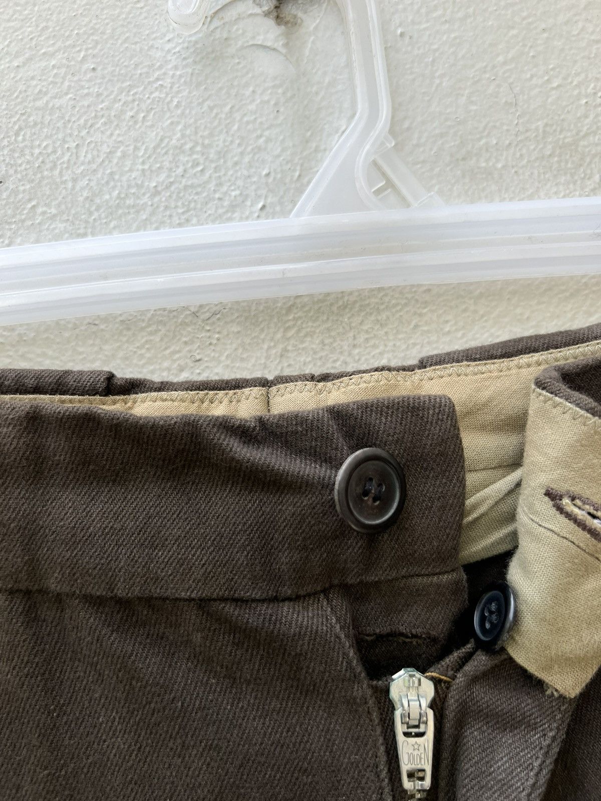 Golden Goose Vintage Golden Goose Italy Fade Brown Chinos Trouser Size US 31 - 8 Thumbnail