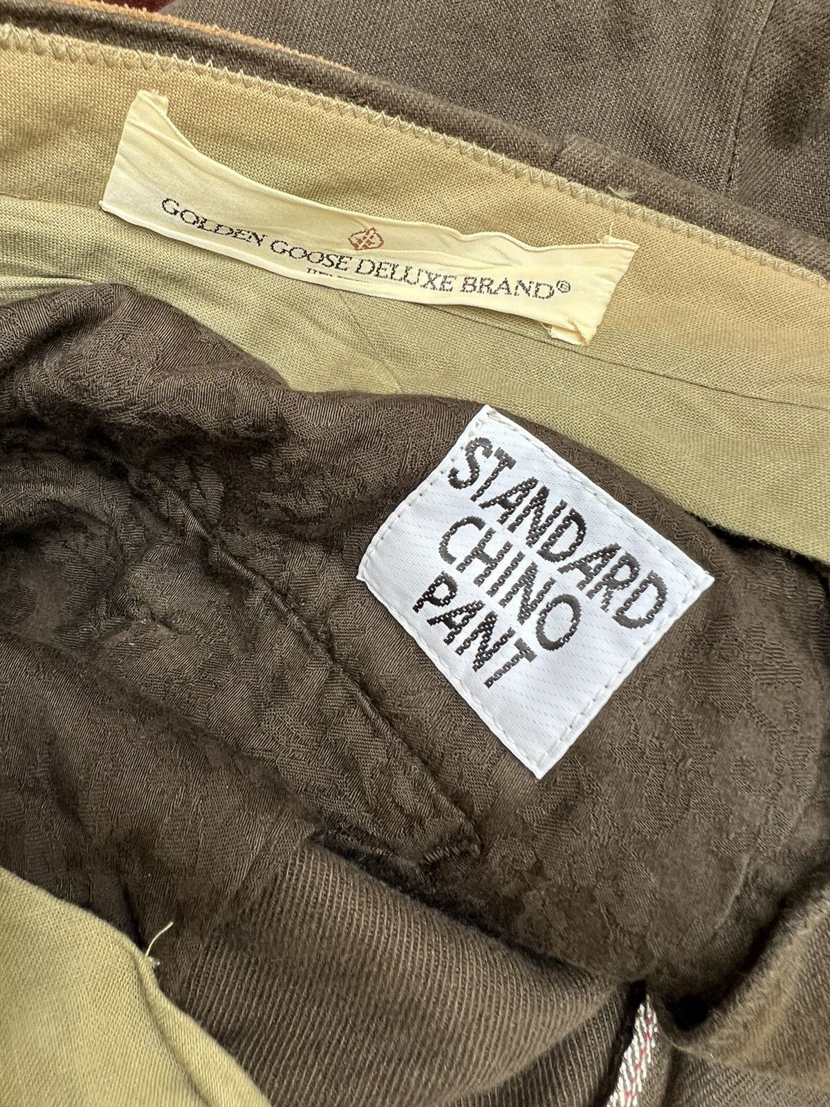 Golden Goose Vintage Golden Goose Italy Fade Brown Chinos Trouser Size US 31 - 22 Thumbnail