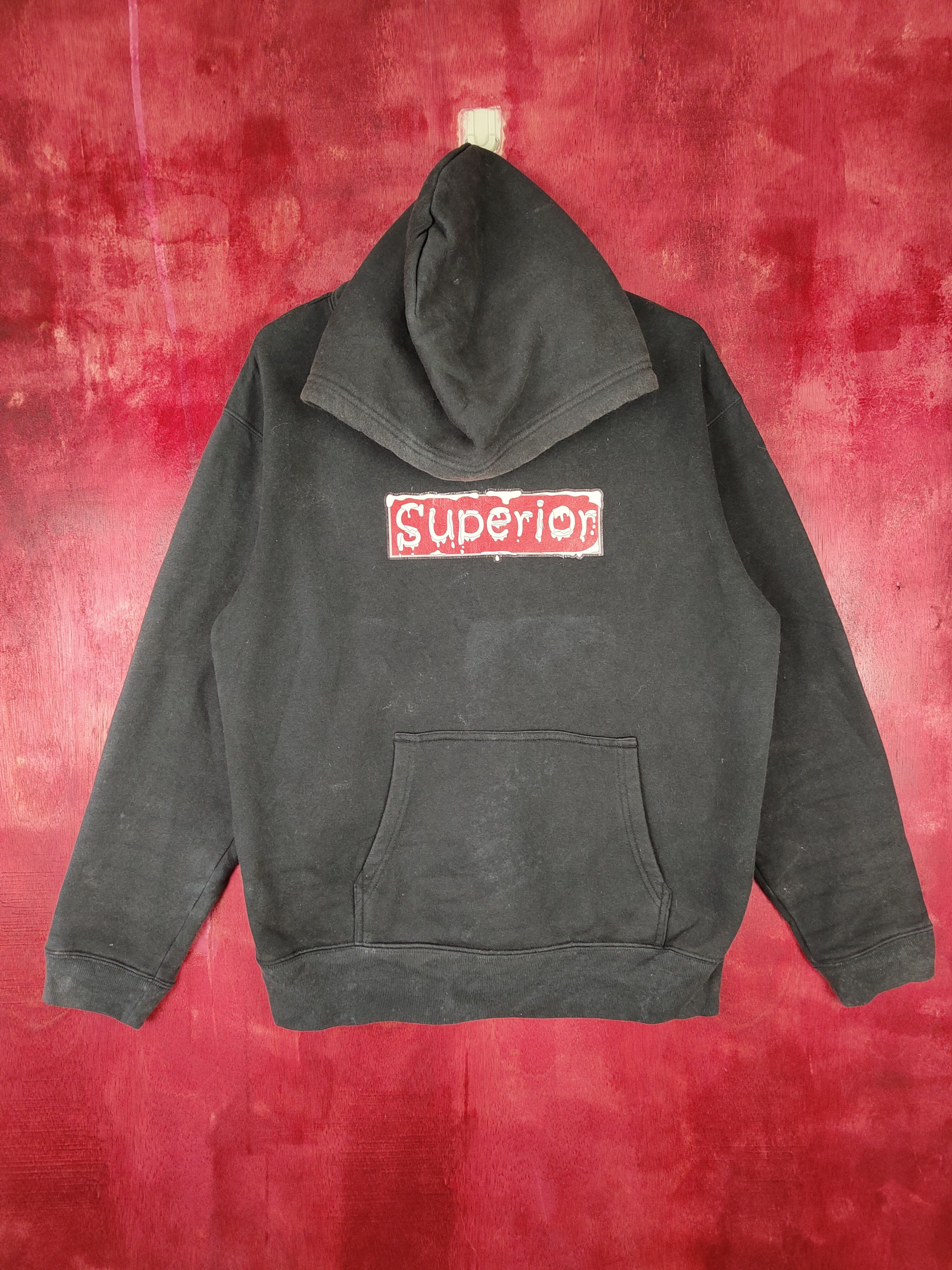 Japanese Brand Superior United Athle Black Hoodie Sweatshirt #4854 Size US L / EU 52-54 / 3 - 1 Thumbnail
