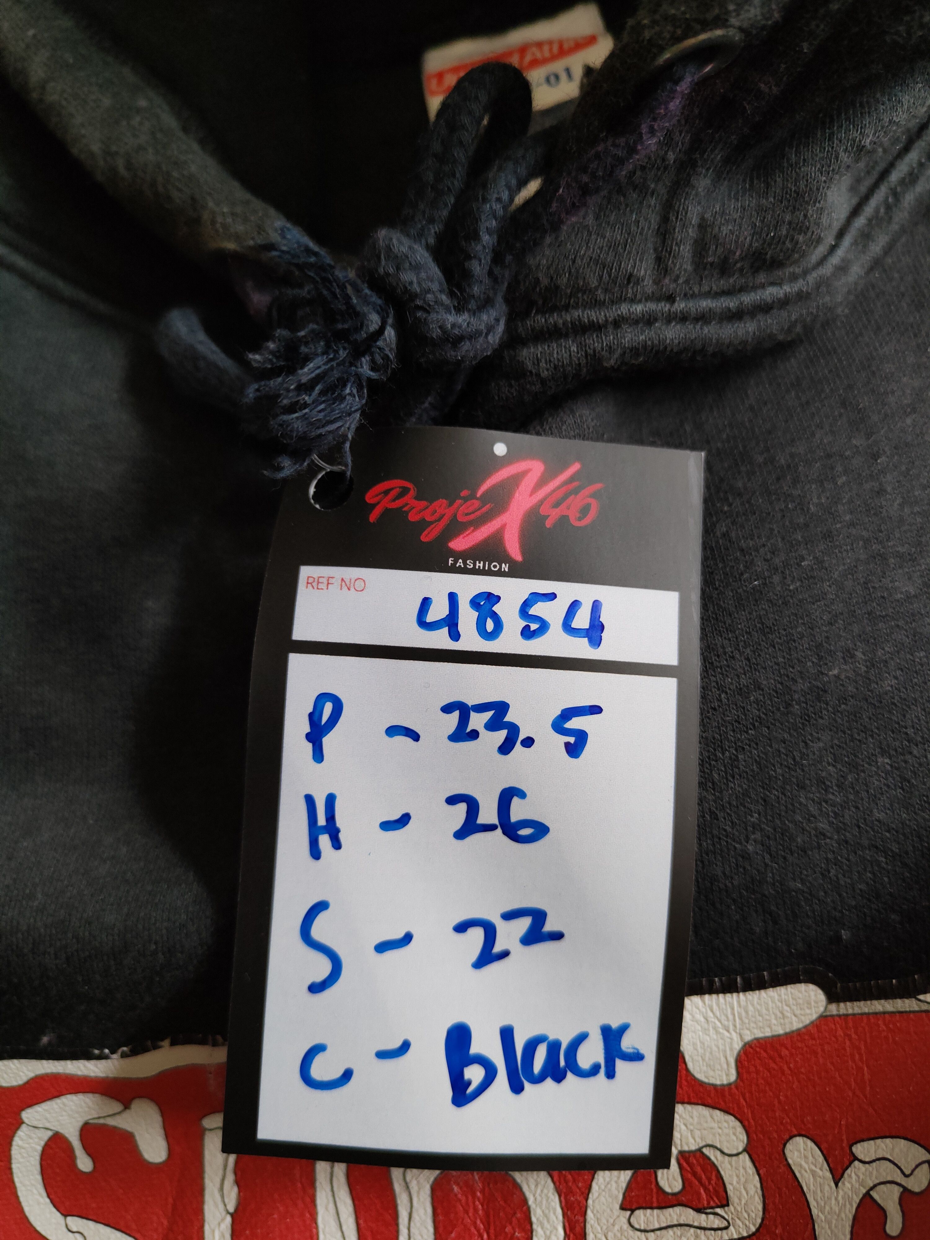 Japanese Brand Superior United Athle Black Hoodie Sweatshirt #4854 Size US L / EU 52-54 / 3 - 11 Thumbnail