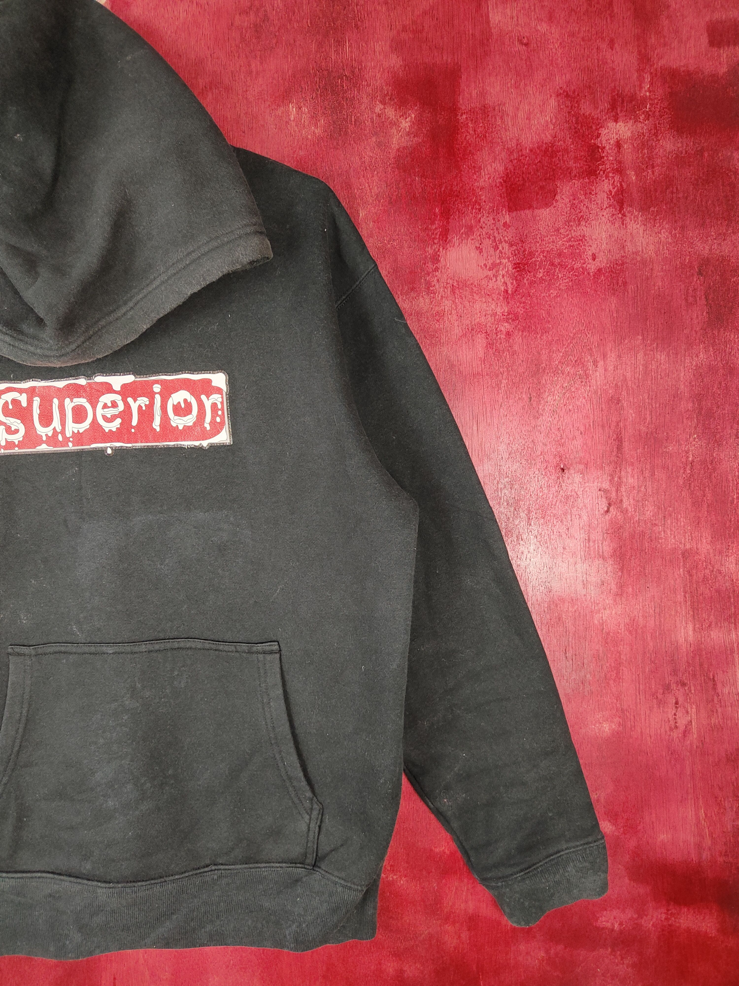 Japanese Brand Superior United Athle Black Hoodie Sweatshirt #4854 Size US L / EU 52-54 / 3 - 6 Thumbnail