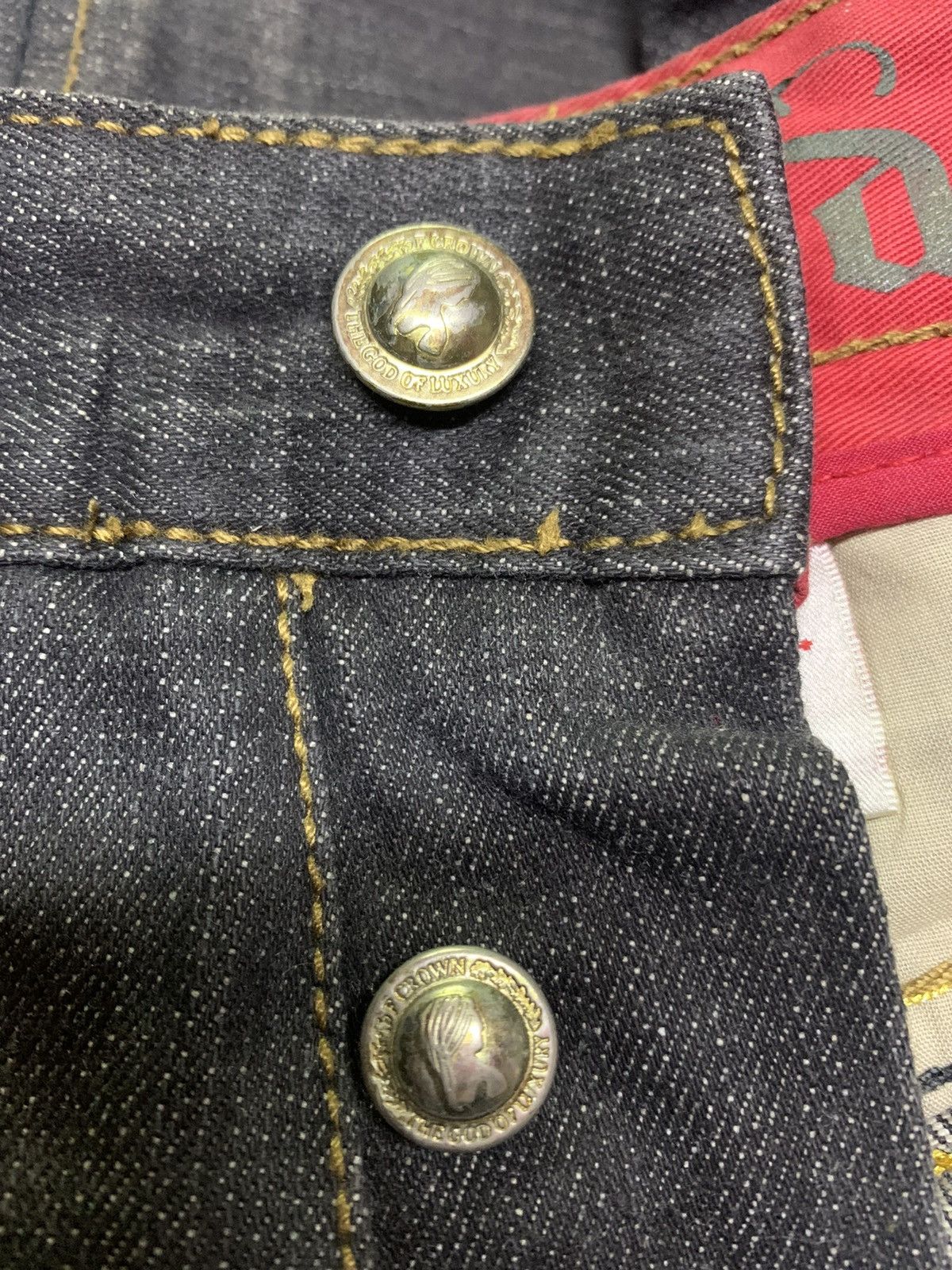 Designer Crown holder distressed jeans Size US 40 / EU 56 - 8 Thumbnail