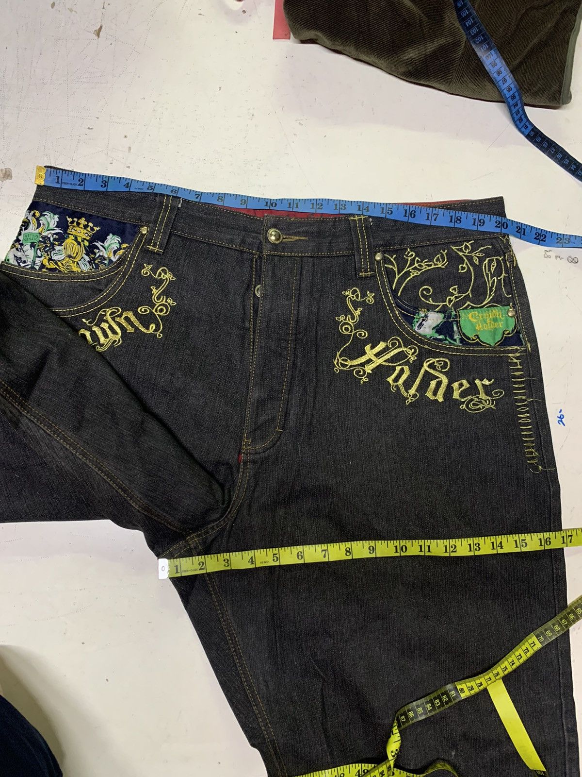 Designer Crown holder distressed jeans Size US 40 / EU 56 - 12 Thumbnail